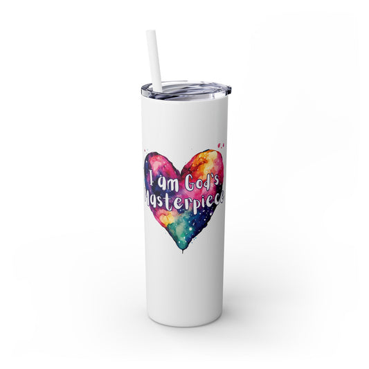 Masterpiece Skinny Tumbler with Straw, 20oz