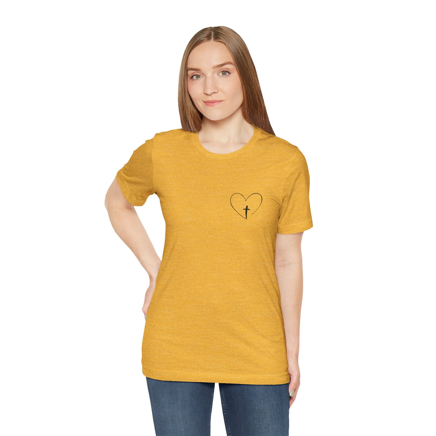 Minimalist Heart Cross Faith T-Shirt