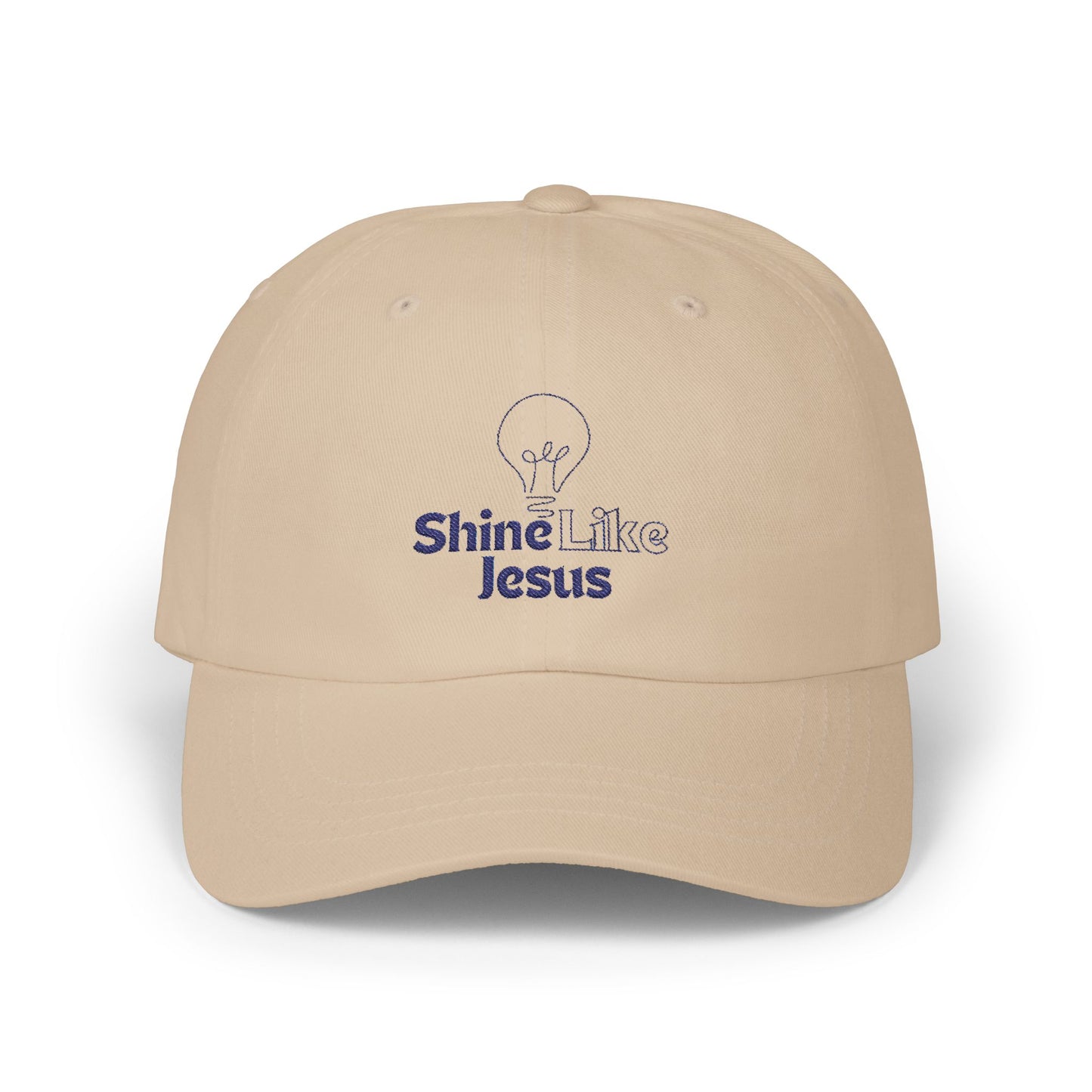 Shine Like Jesus Classic Dad Cap - Faith-Inspired White Hat