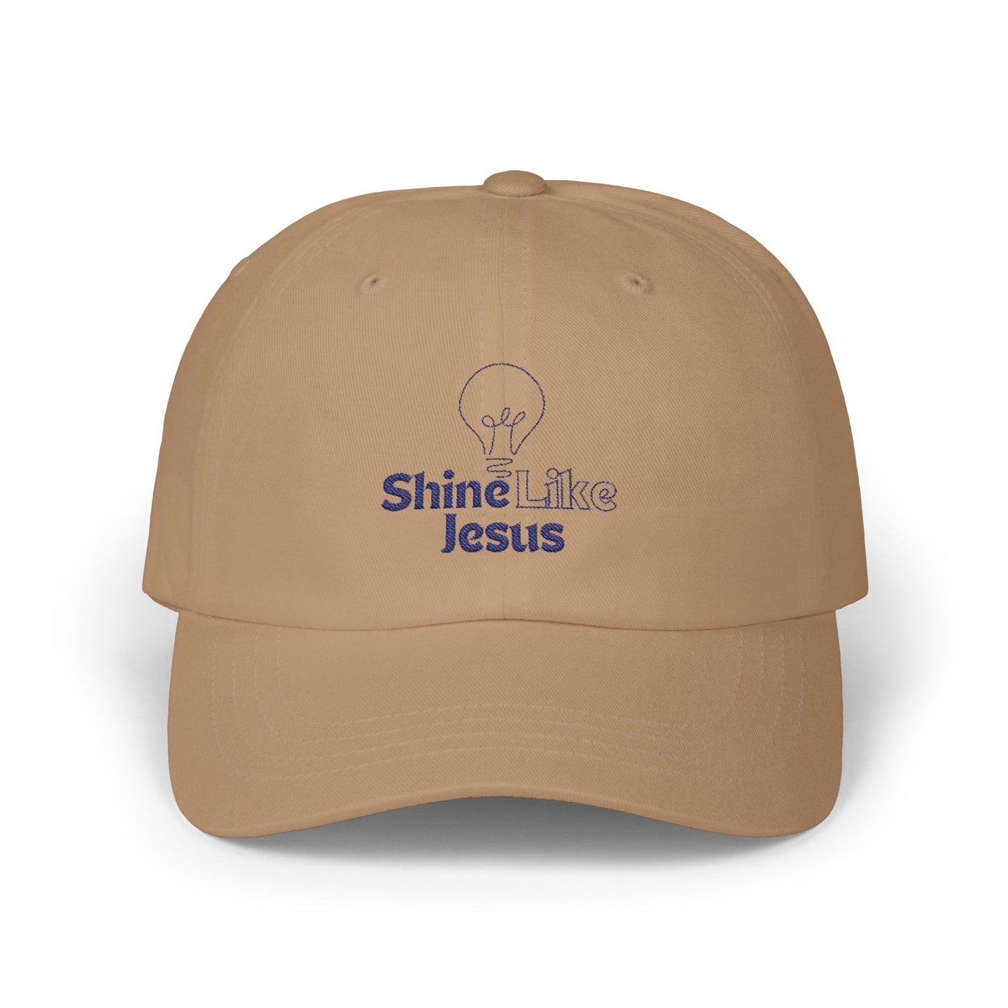 Shine Like Jesus Classic Dad Cap - Faith-Inspired White Hat