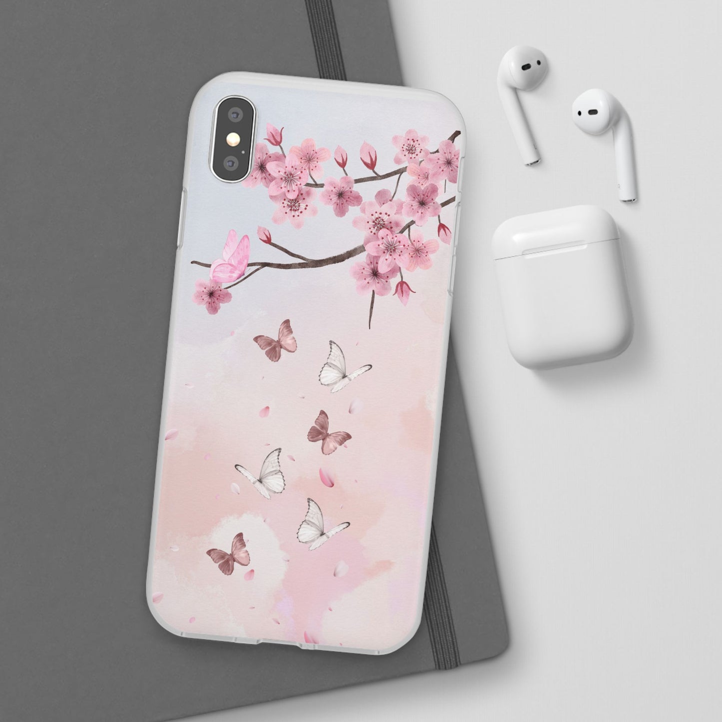 Pink Floral Flexi Case