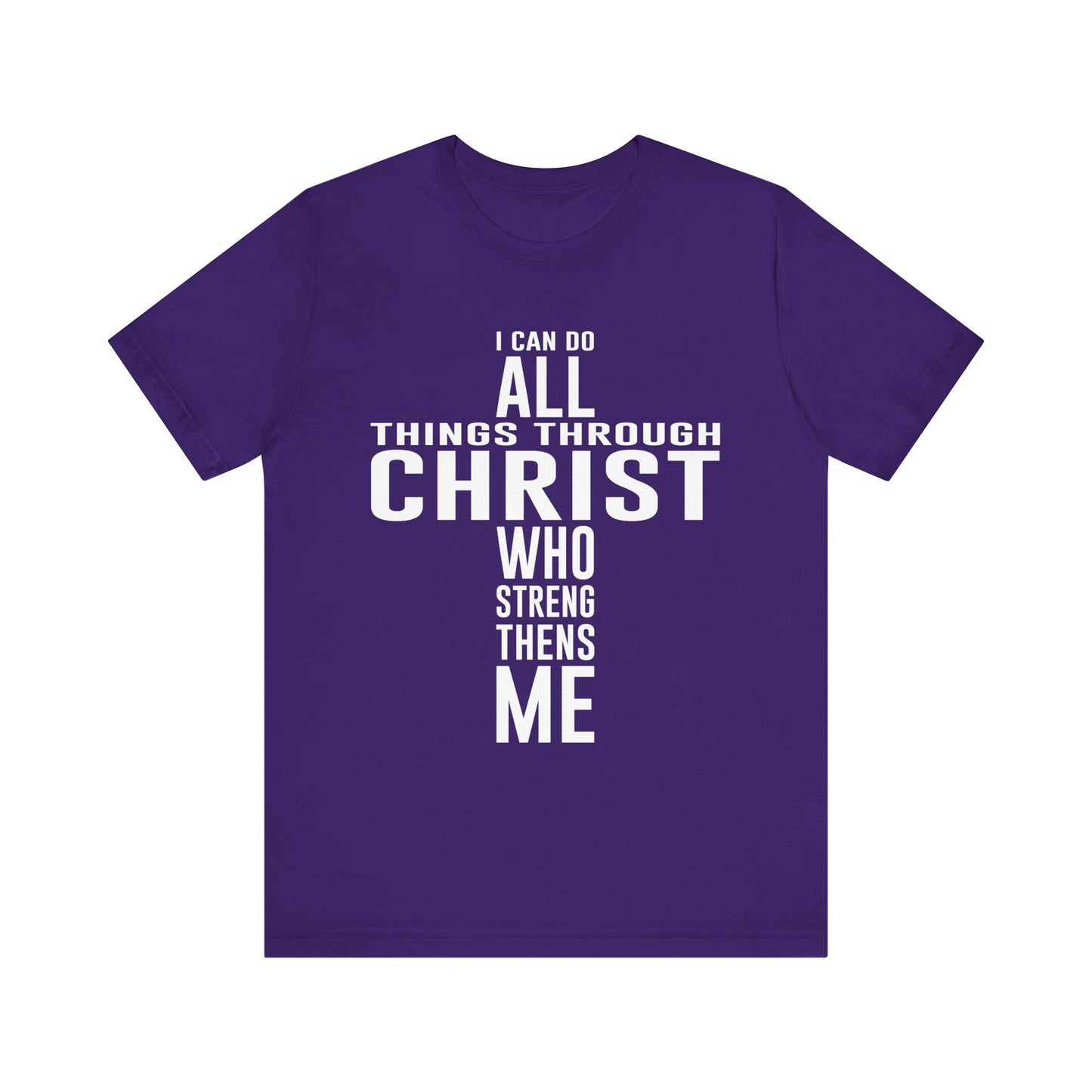 I can do all things through Christ Unisex Jersey Short Sleeve Tee