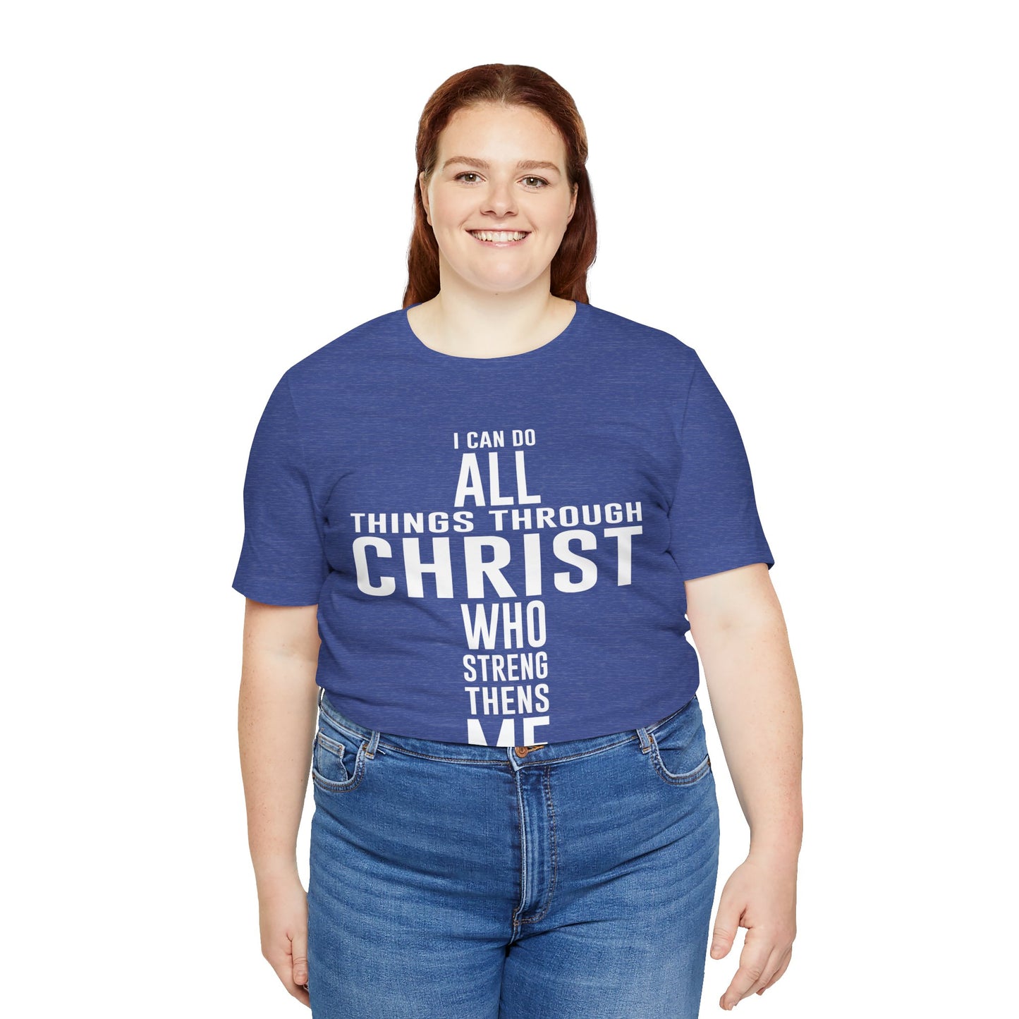 I can do all things through Christ Unisex Jersey Short Sleeve Tee
