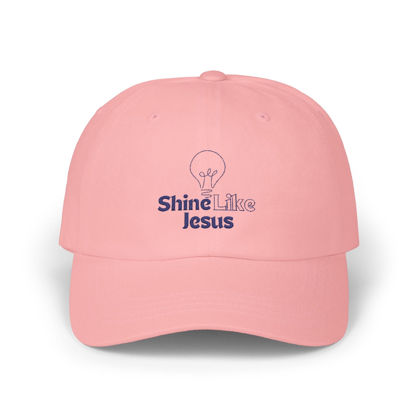 Shine Like Jesus Classic Dad Cap - Faith-Inspired White Hat