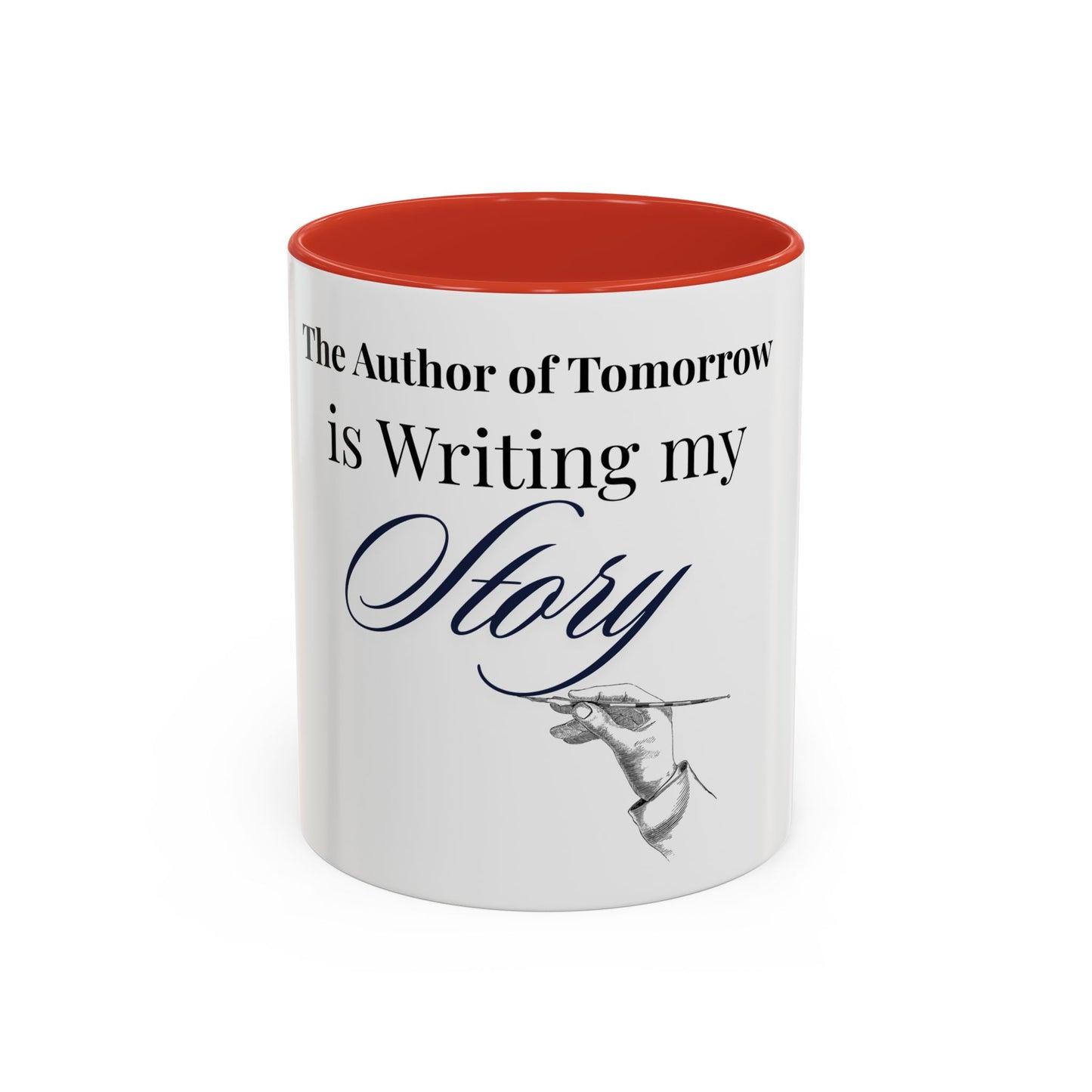 The Author of Tomorrow is Writing My Story Mug-Inspirational Faith Coffee Cup, Christian Gift