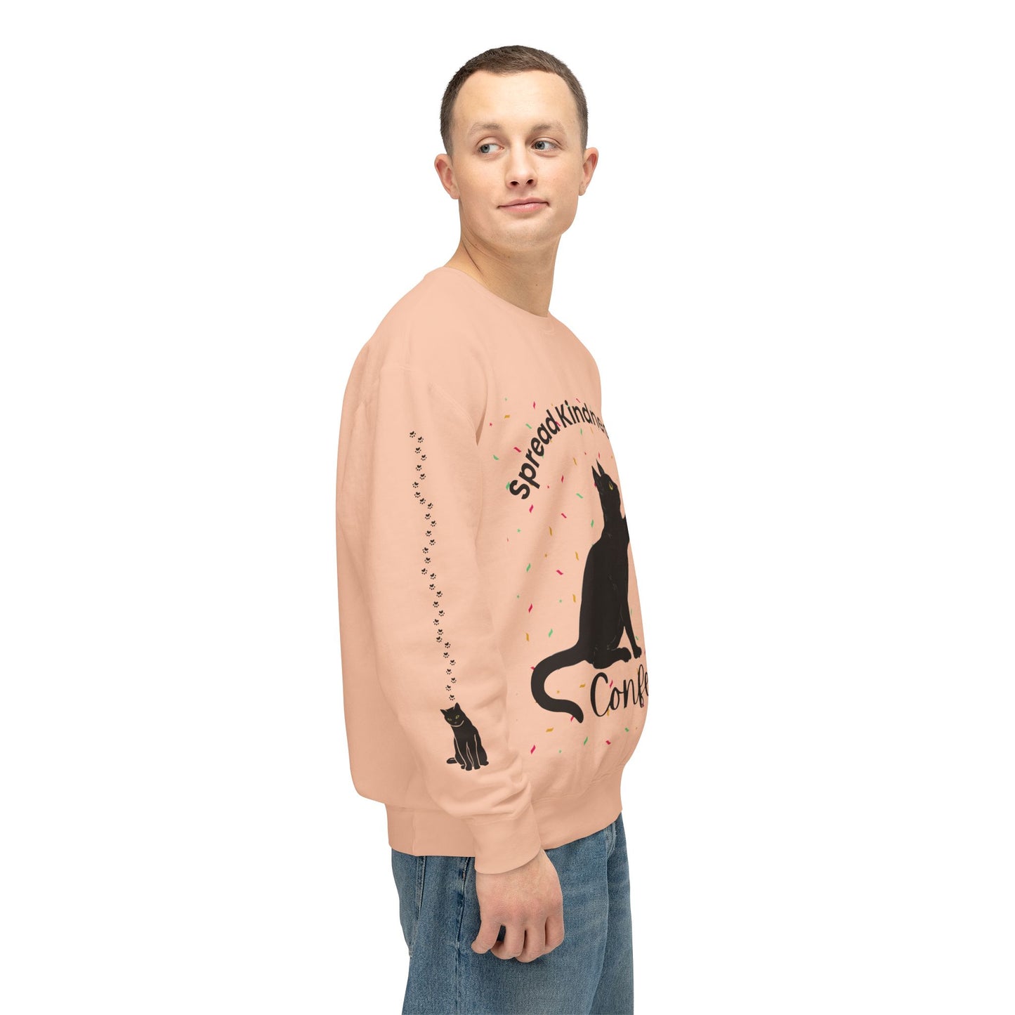 Unisex Lightweight Crewneck Sweatshirt Spread Kindness Like Confetti
