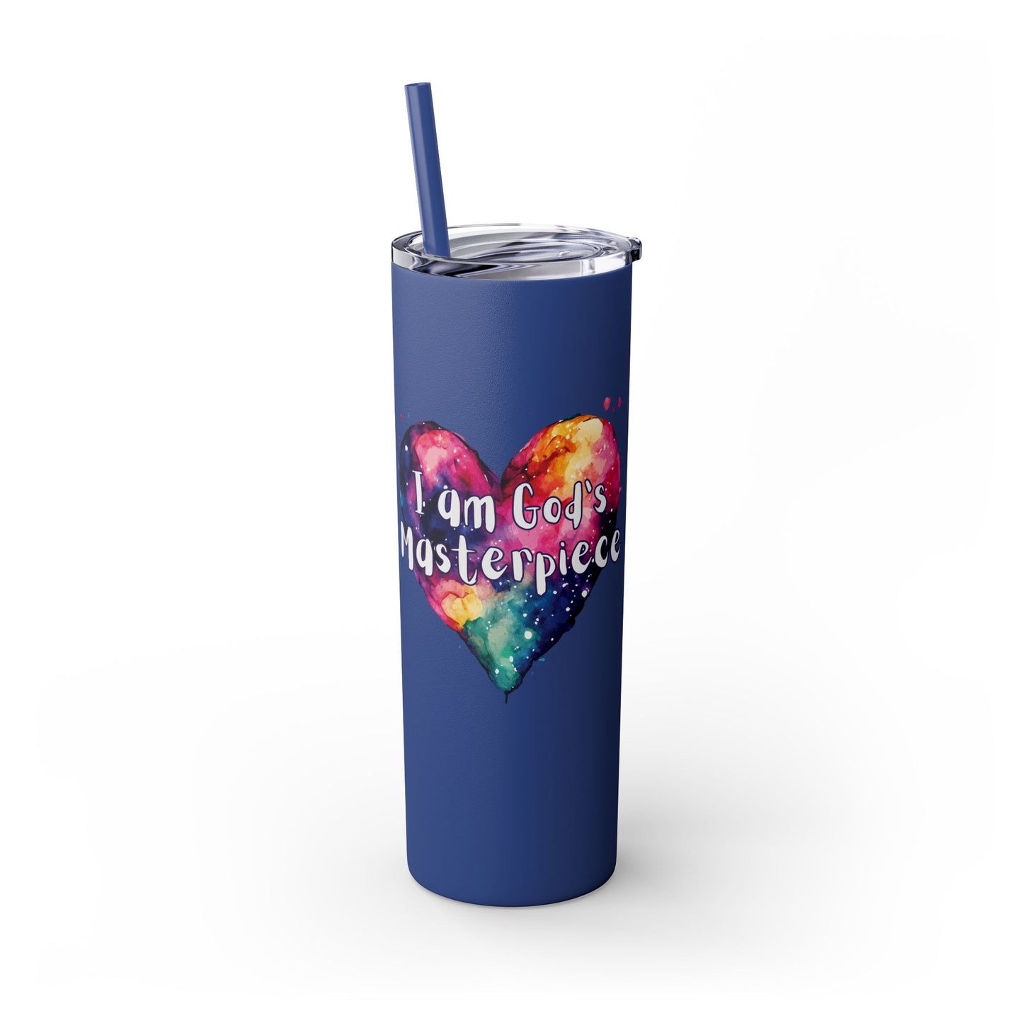 Masterpiece Skinny Tumbler with Straw, 20oz