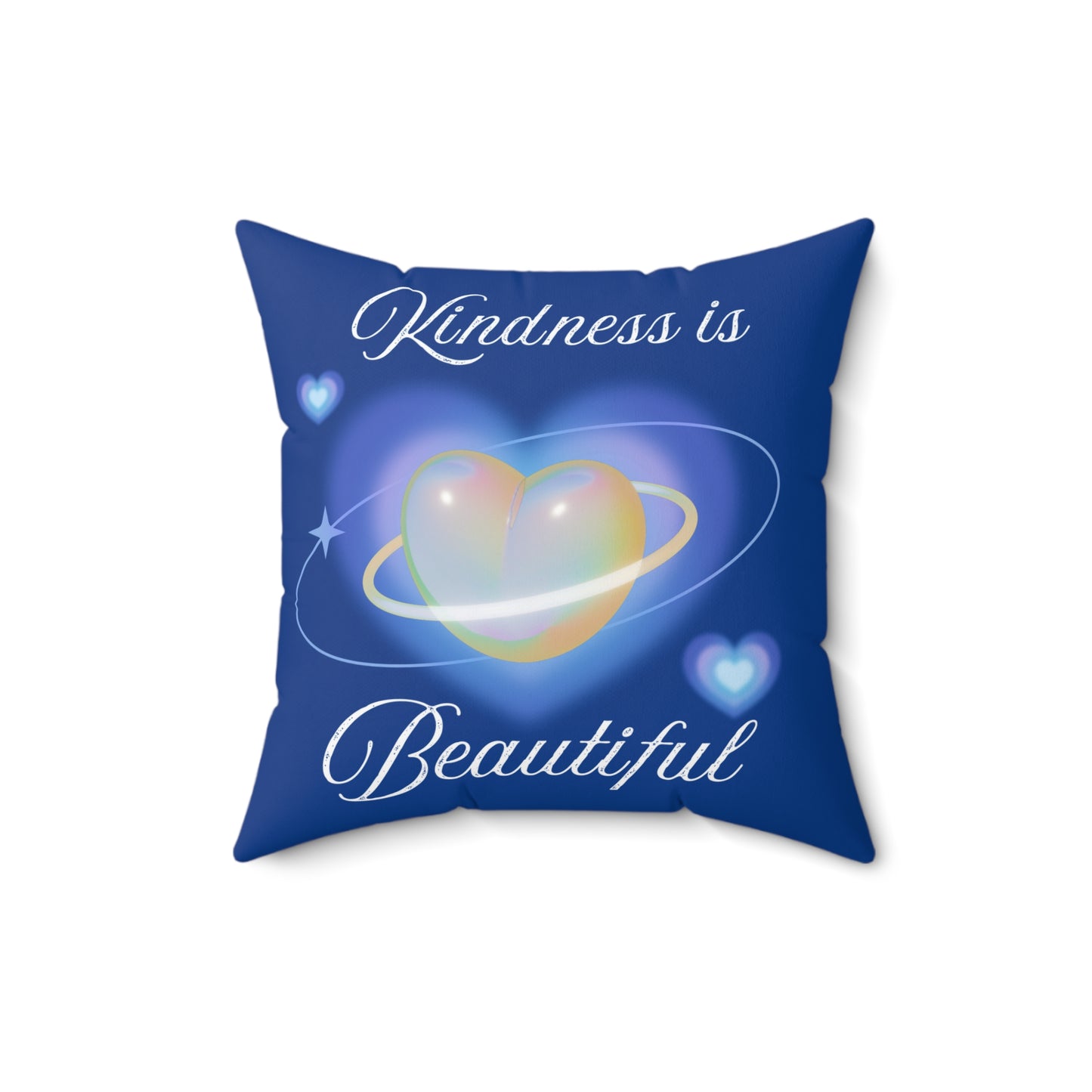 Kindness is Beautiful Throw Pillow - Cozy Home Decor with Heart Design