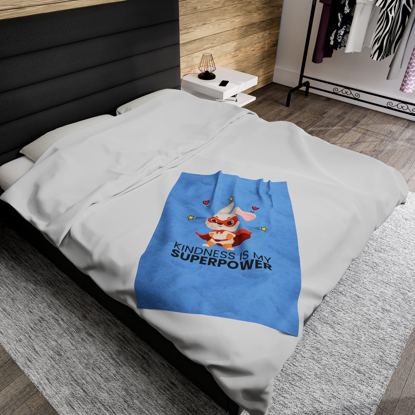 Velveteen Plush Blanket Kindness is my Superpower