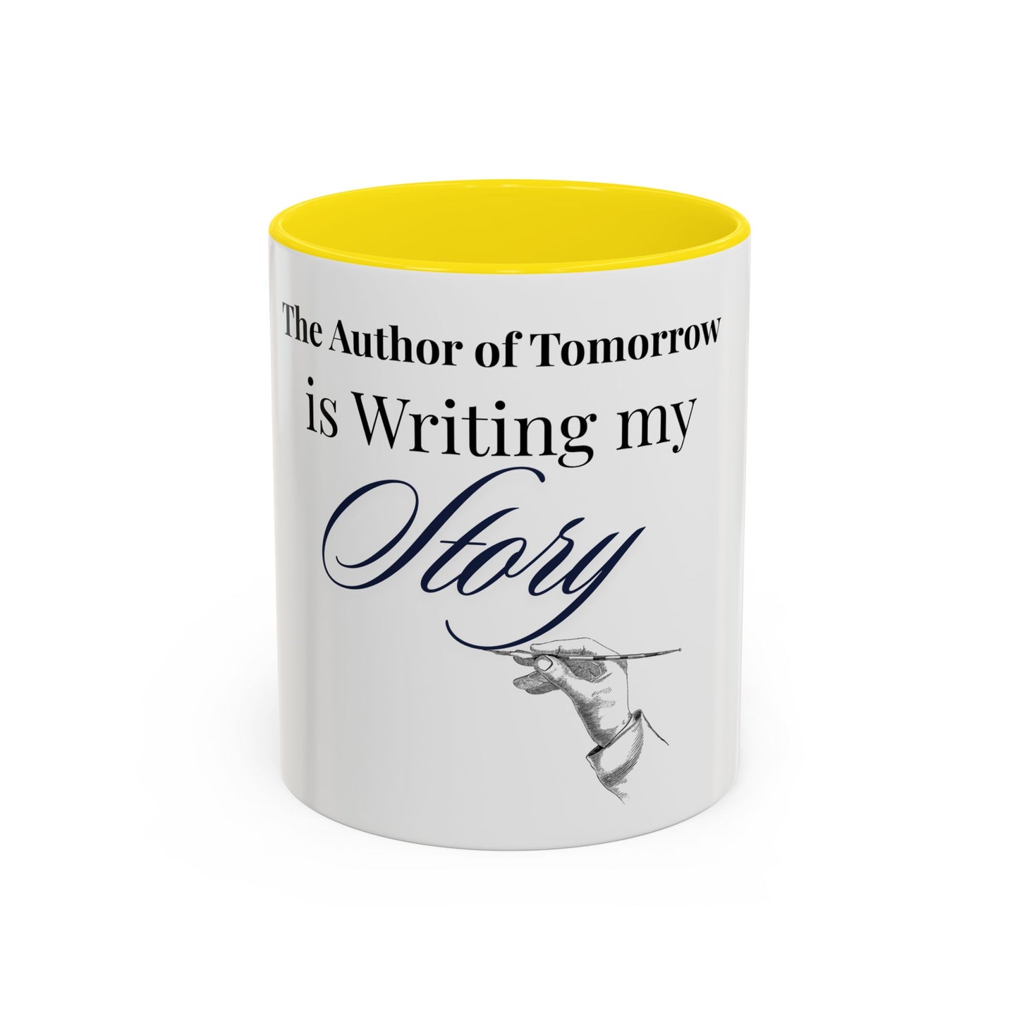 The Author of Tomorrow is Writing My Story Mug-Inspirational Faith Coffee Cup, Christian Gift