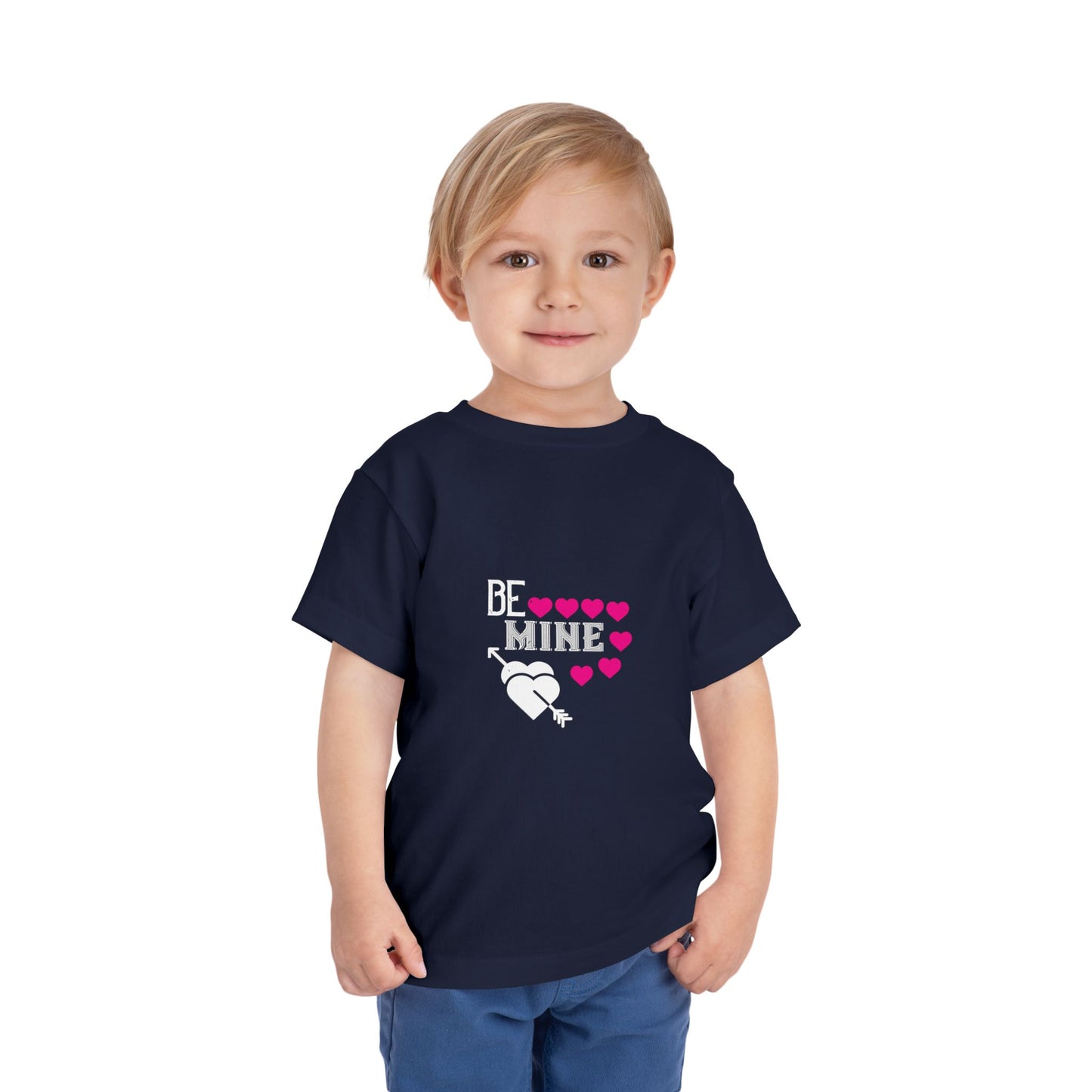 Be Mine Toddler Short Sleeve Tee - Cute Valentine’s Day T-Shirt for Kids