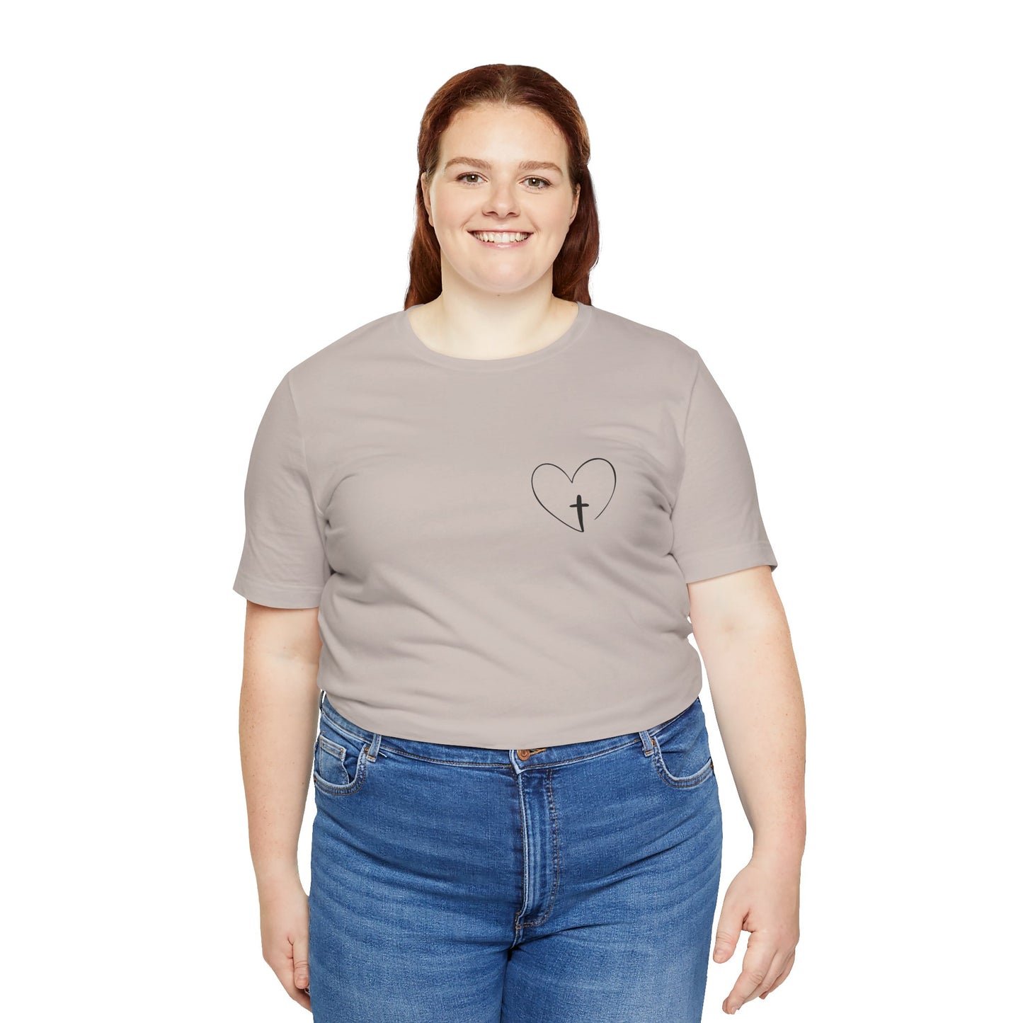 Minimalist Heart Cross Faith T-Shirt