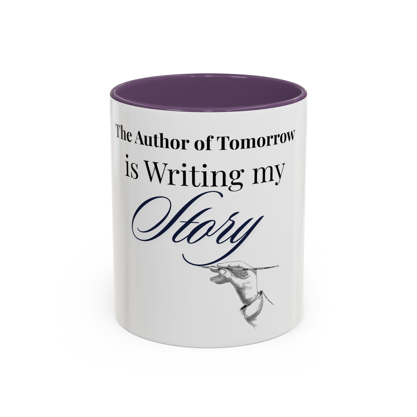 The Author of Tomorrow is Writing My Story Mug-Inspirational Faith Coffee Cup, Christian Gift