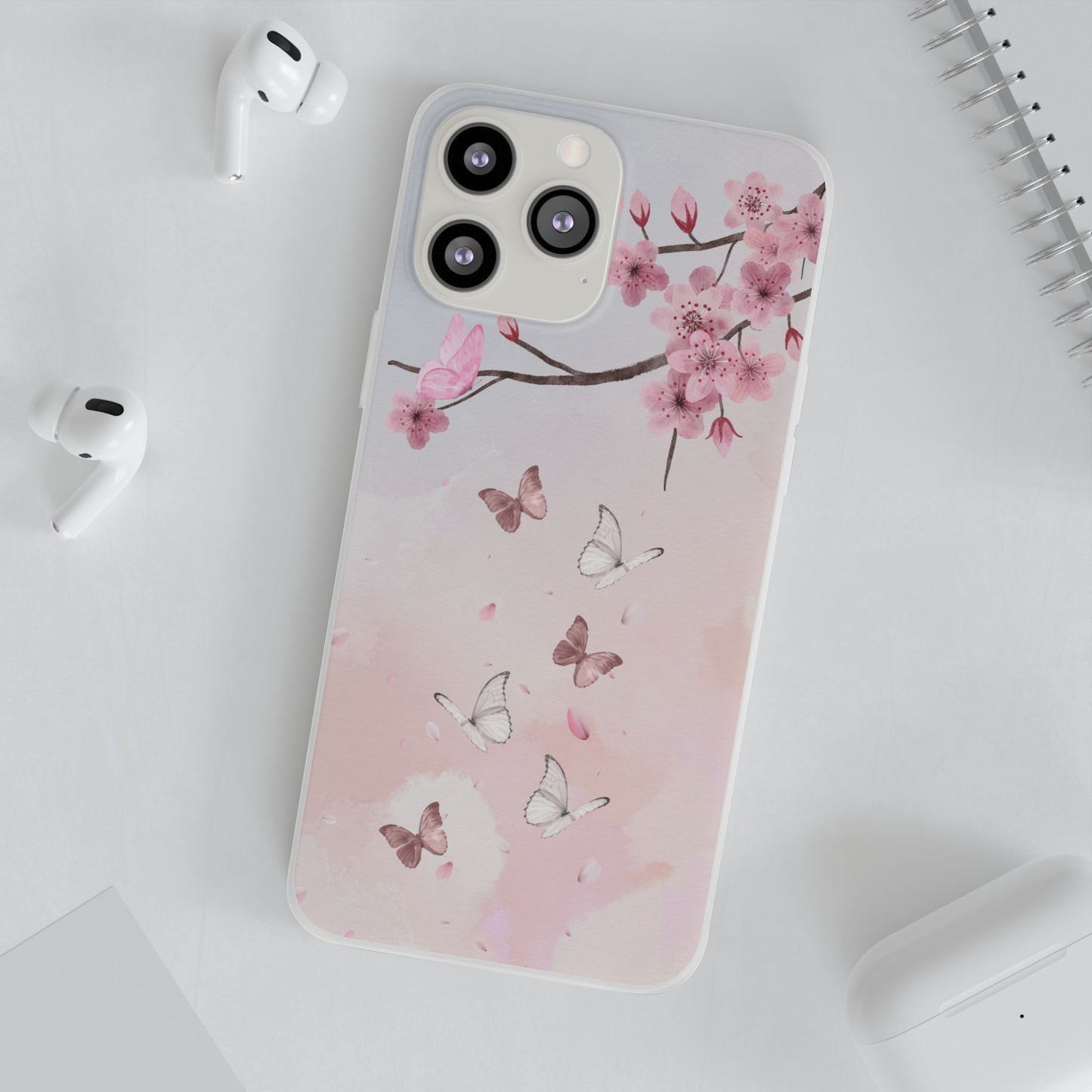 Pink Floral Flexi Case