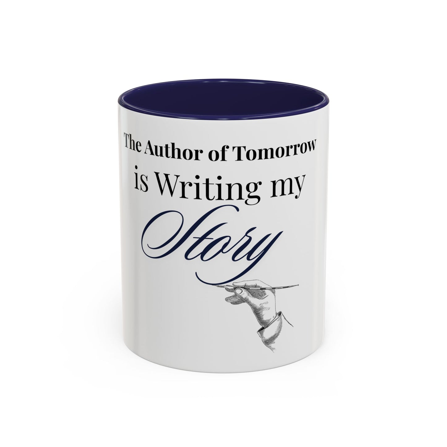 The Author of Tomorrow is Writing My Story Mug-Inspirational Faith Coffee Cup, Christian Gift
