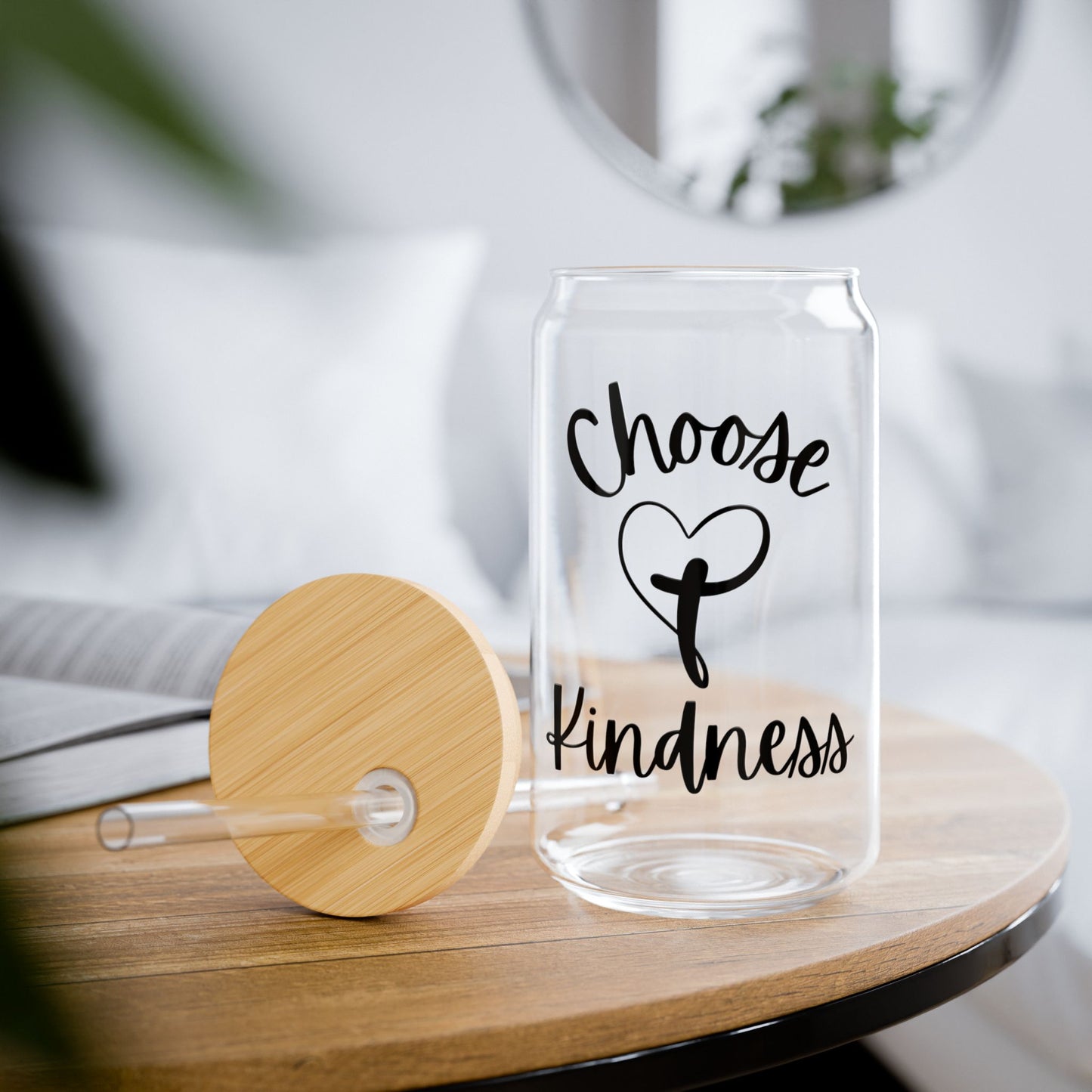 Choose Kindness Sipper Glass, 16oz