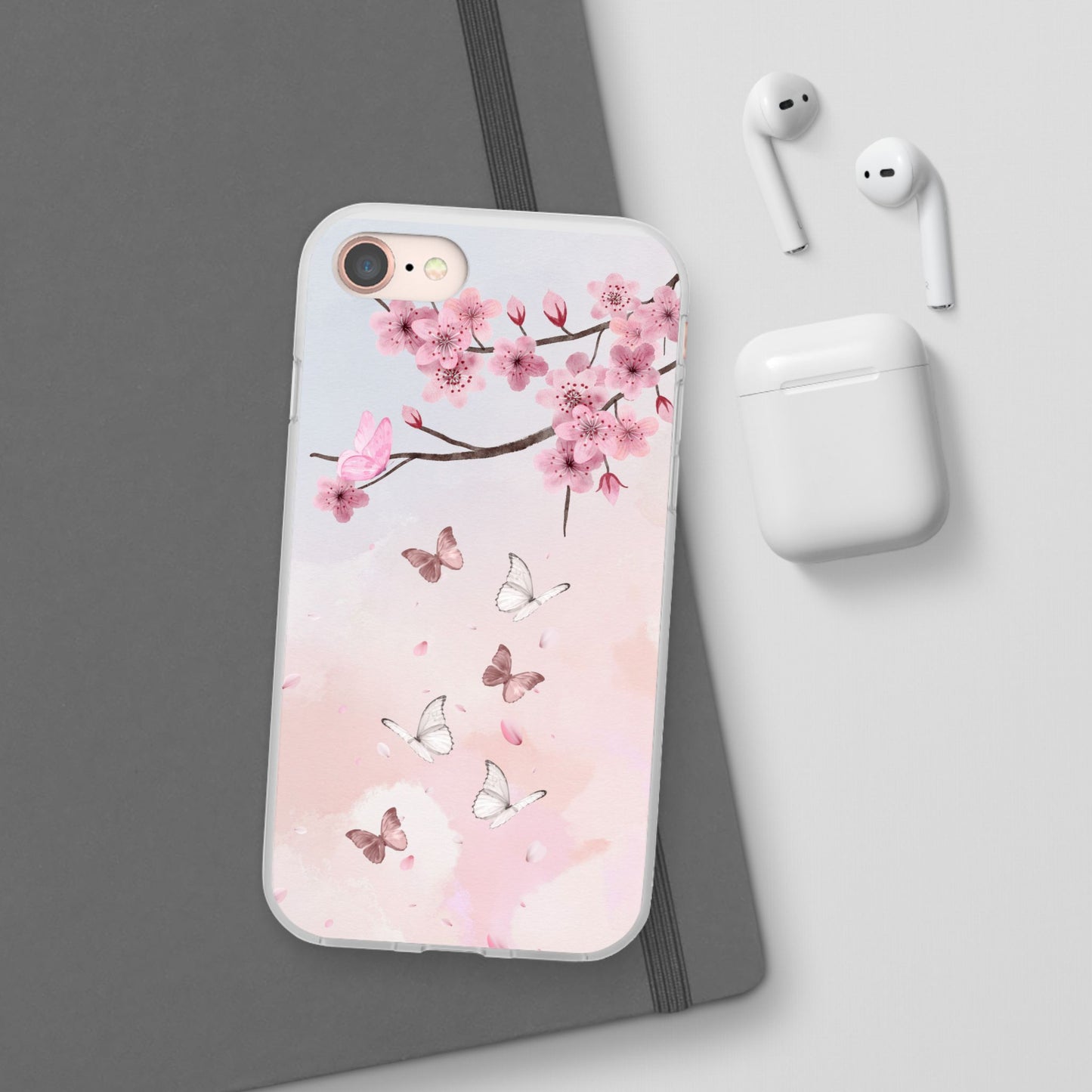 Pink Floral Flexi Case
