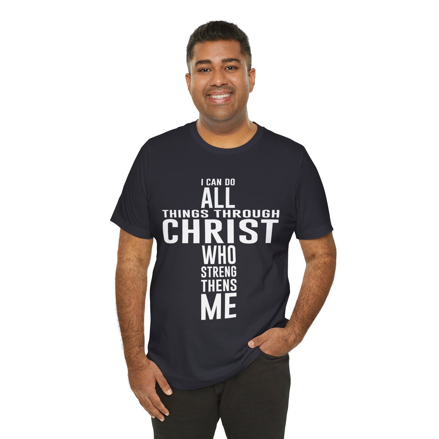 I can do all things through Christ Unisex Jersey Short Sleeve Tee