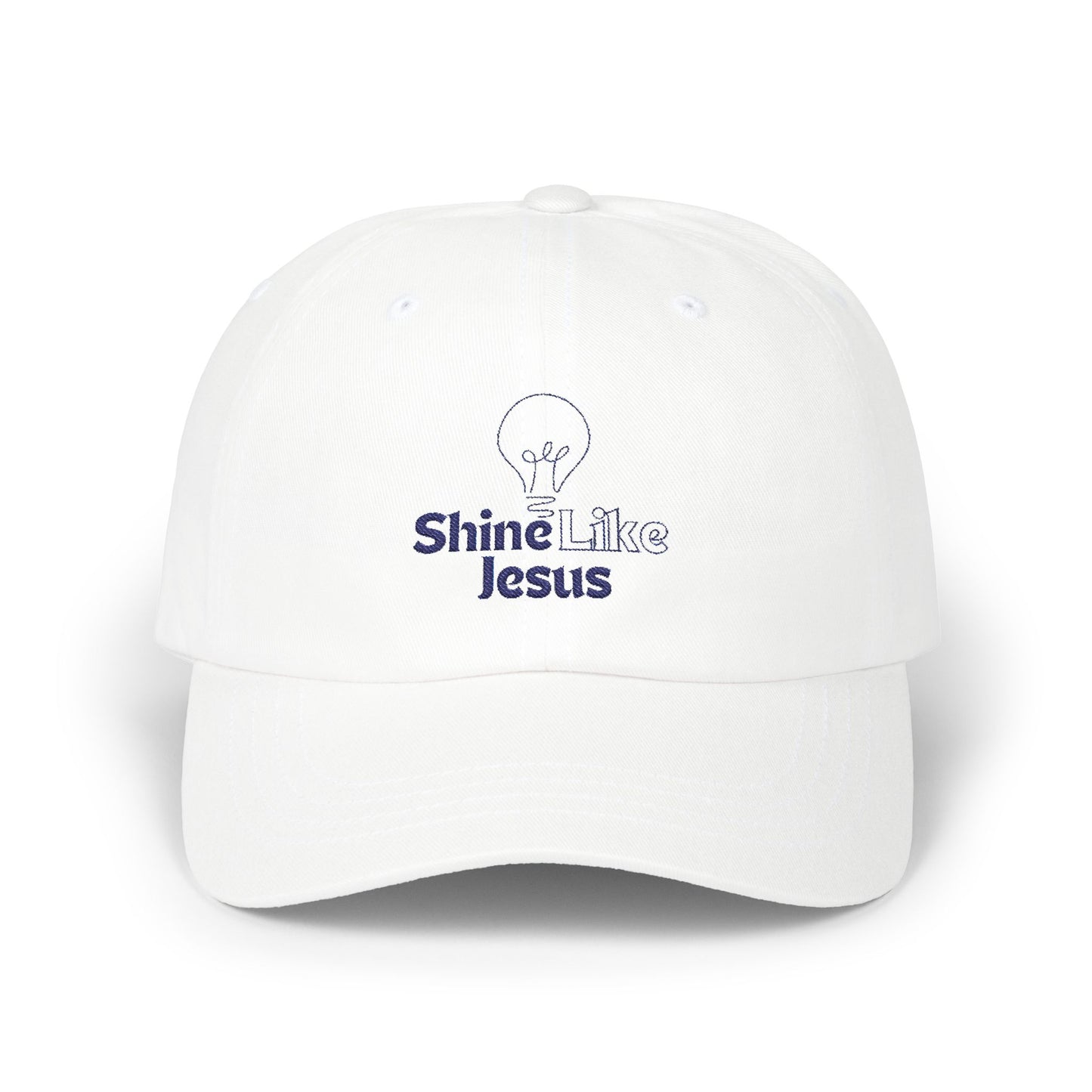 Shine Like Jesus Classic Dad Cap - Faith-Inspired White Hat