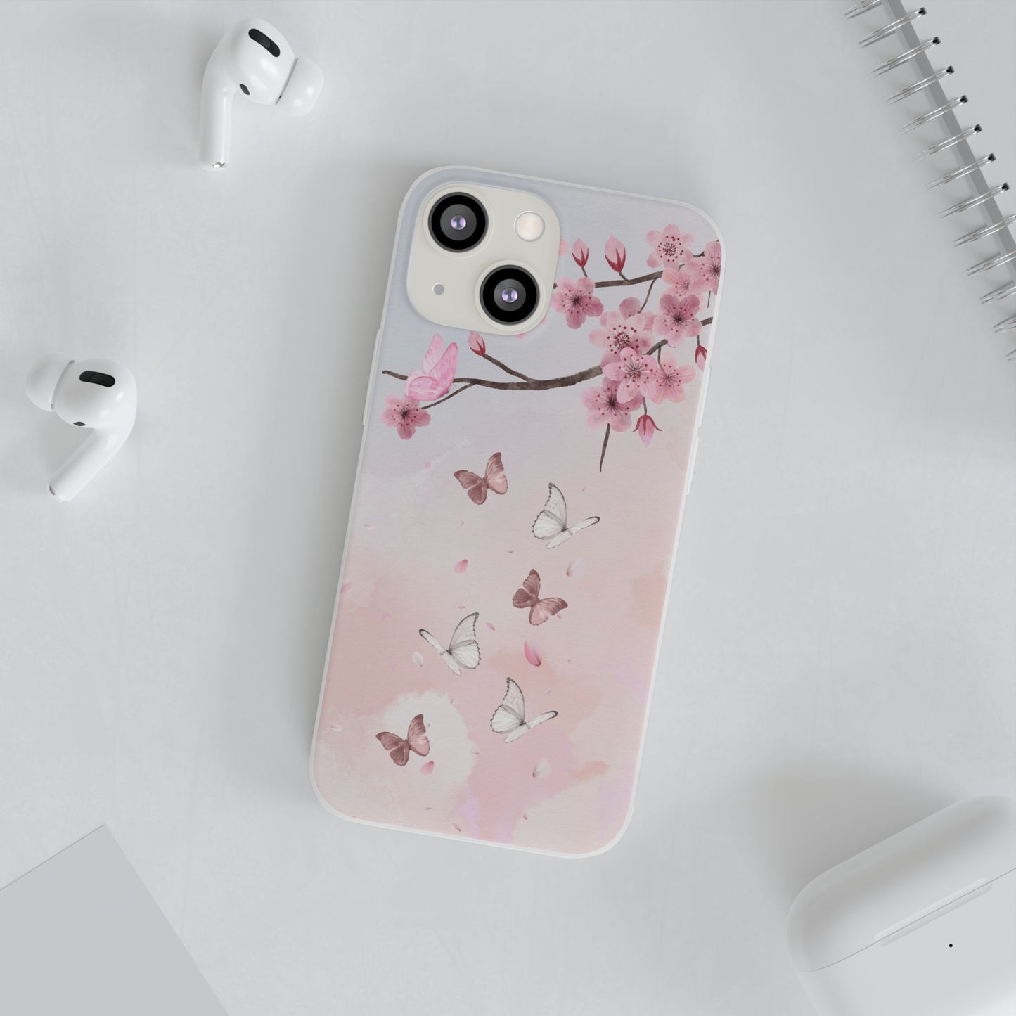 Pink Floral Flexi Case