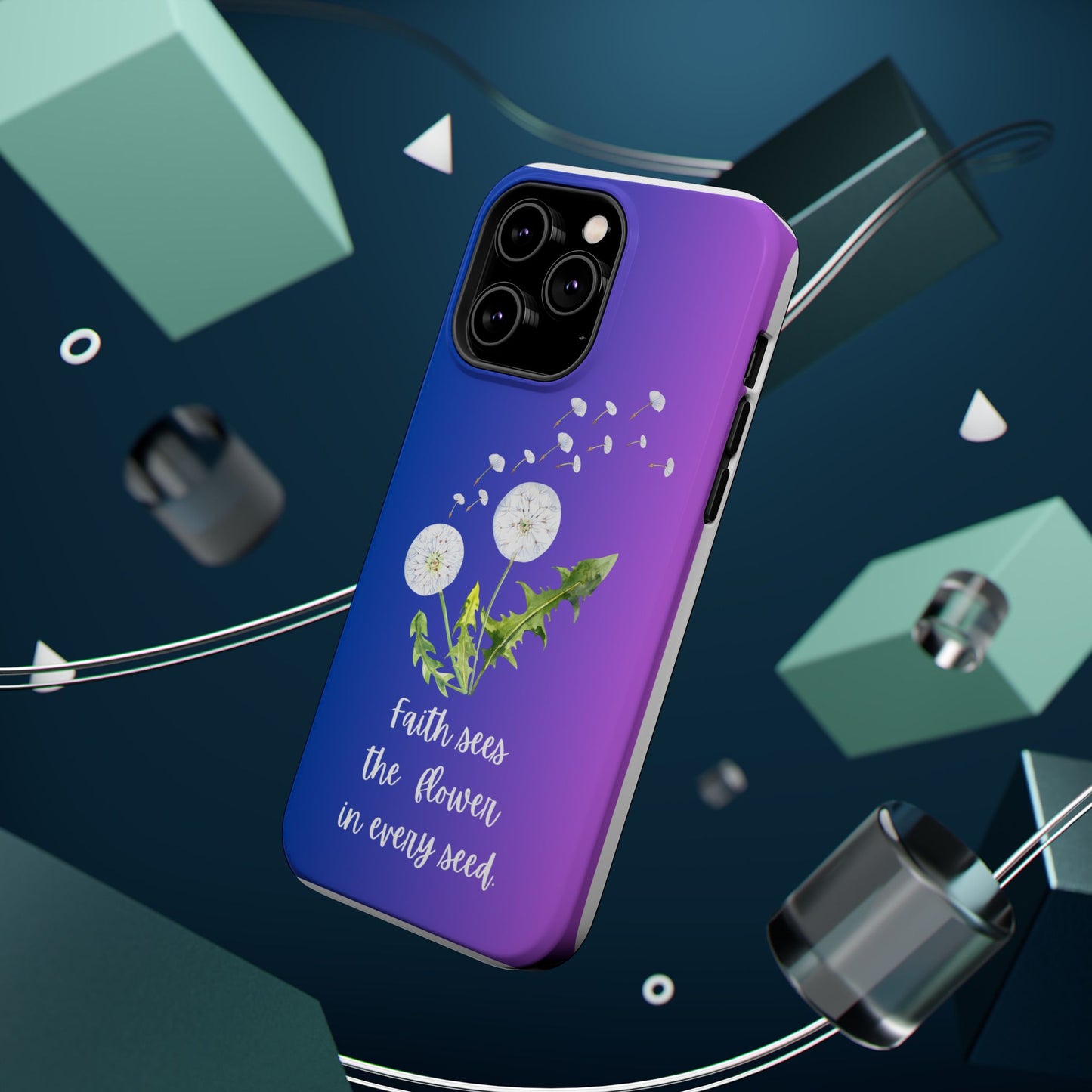 Phone Case - Faith Sees the Flower in Every Seed Inspirational Magnetic Tough Case
