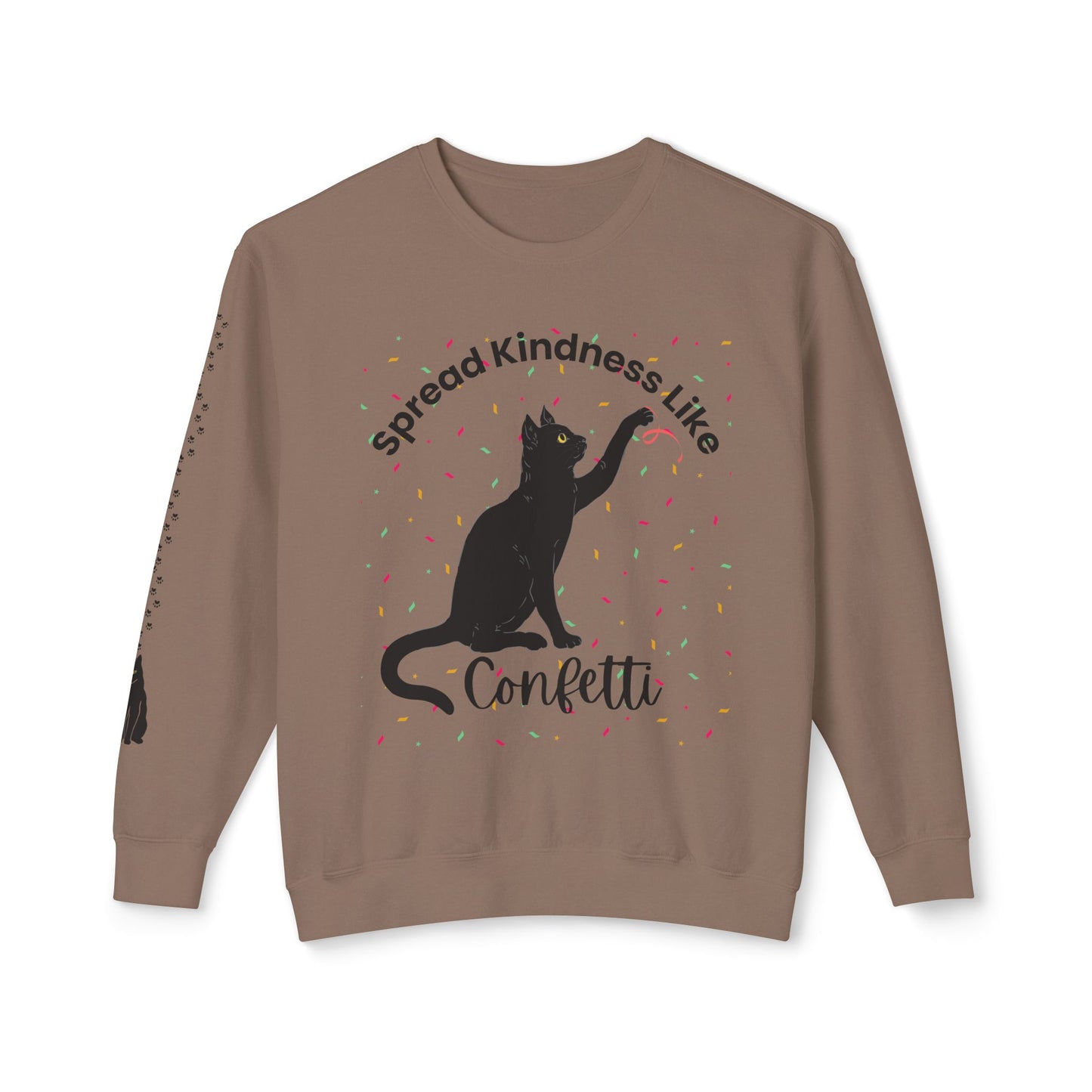 Unisex Lightweight Crewneck Sweatshirt Spread Kindness Like Confetti