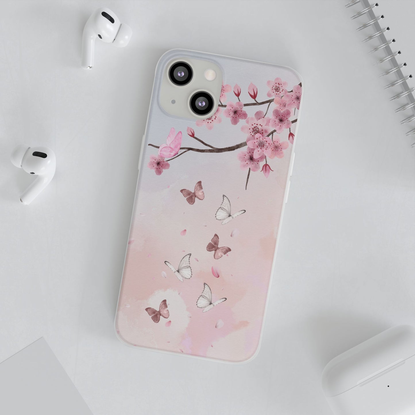 Pink Floral Flexi Case