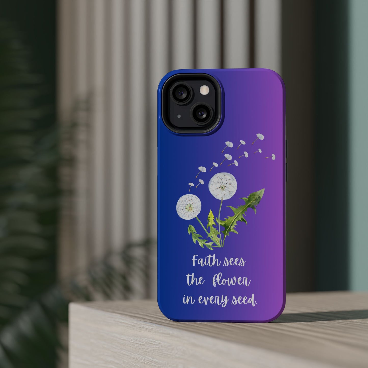 Phone Case - Faith Sees the Flower in Every Seed Inspirational Magnetic Tough Case