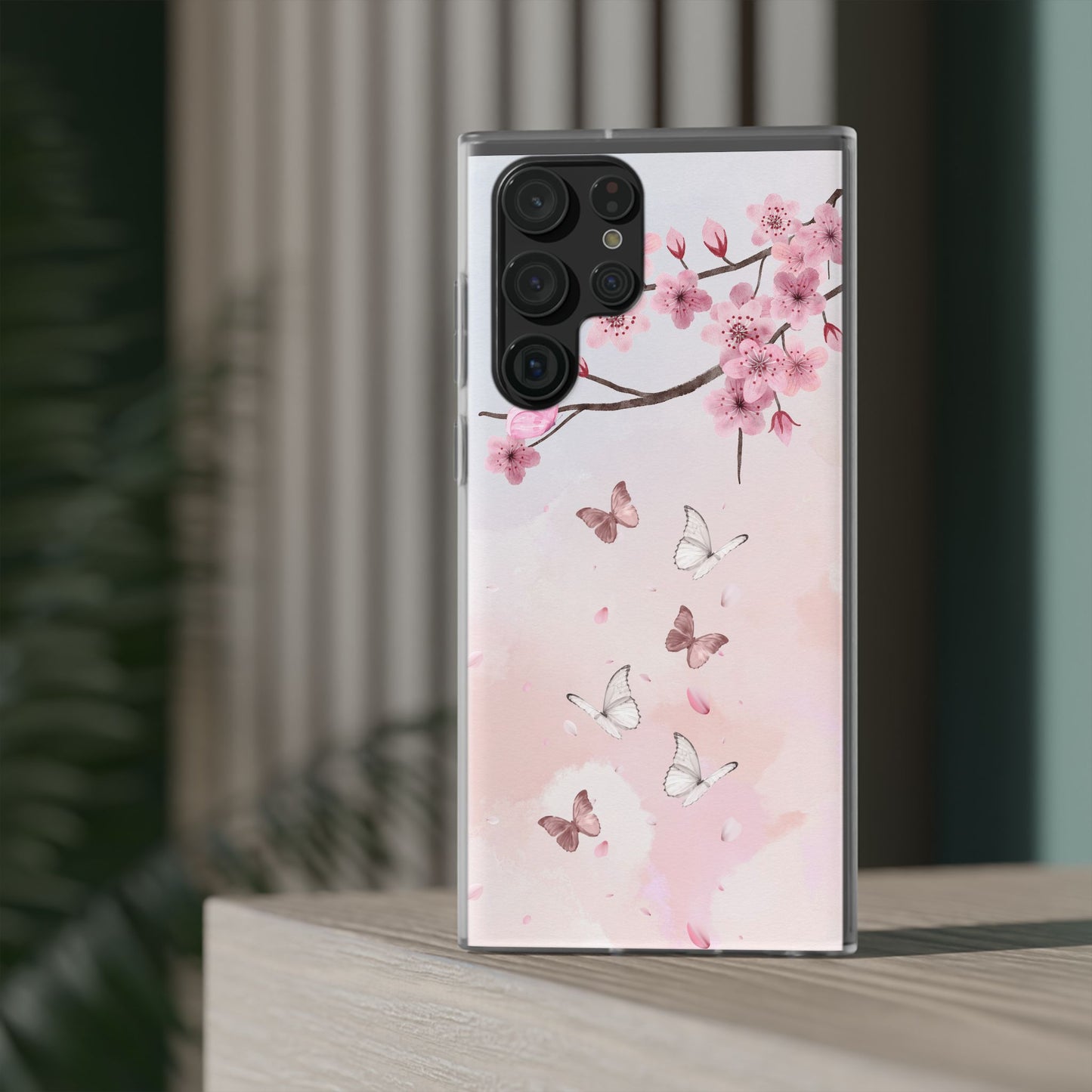Pink Floral Flexi Case