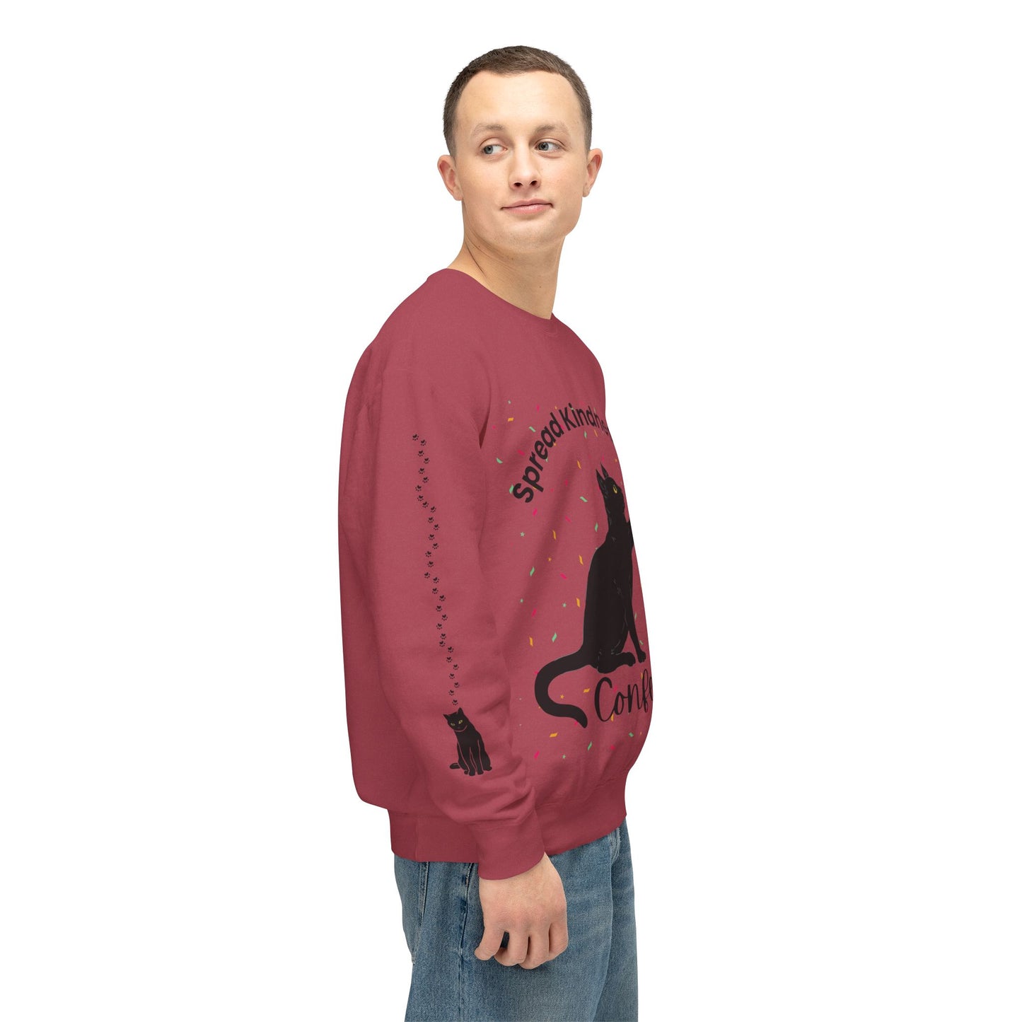 Unisex Lightweight Crewneck Sweatshirt Spread Kindness Like Confetti