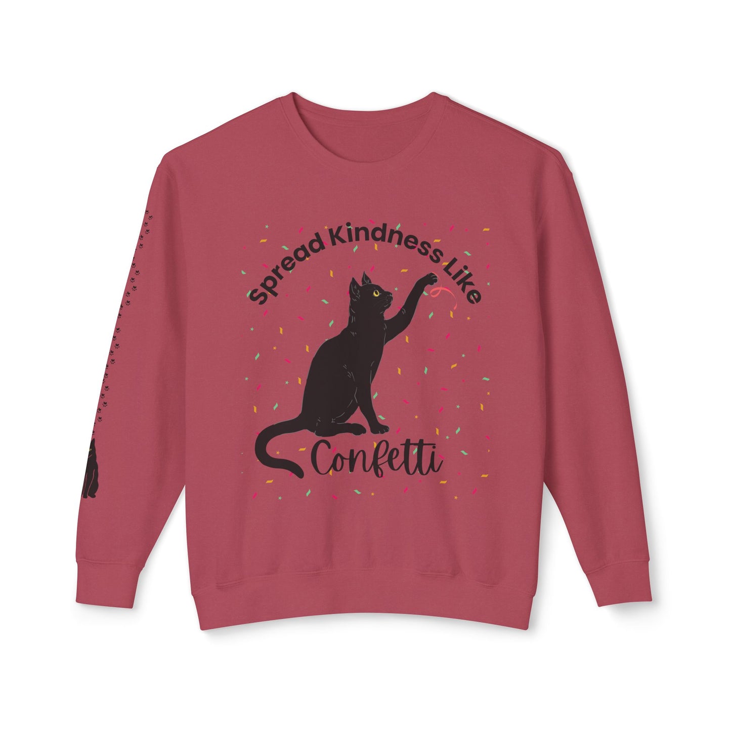 Unisex Lightweight Crewneck Sweatshirt Spread Kindness Like Confetti
