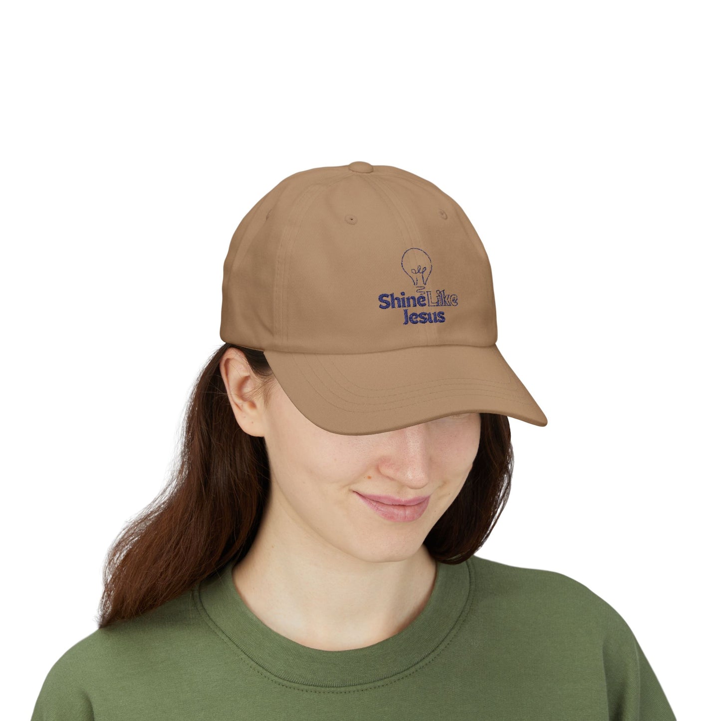 Shine Like Jesus Classic Dad Cap - Faith-Inspired White Hat