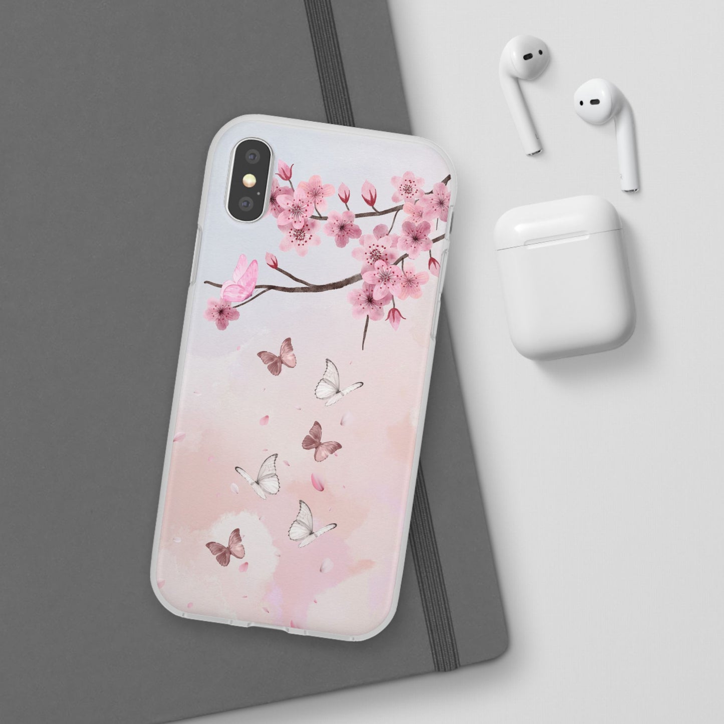 Pink Floral Flexi Case