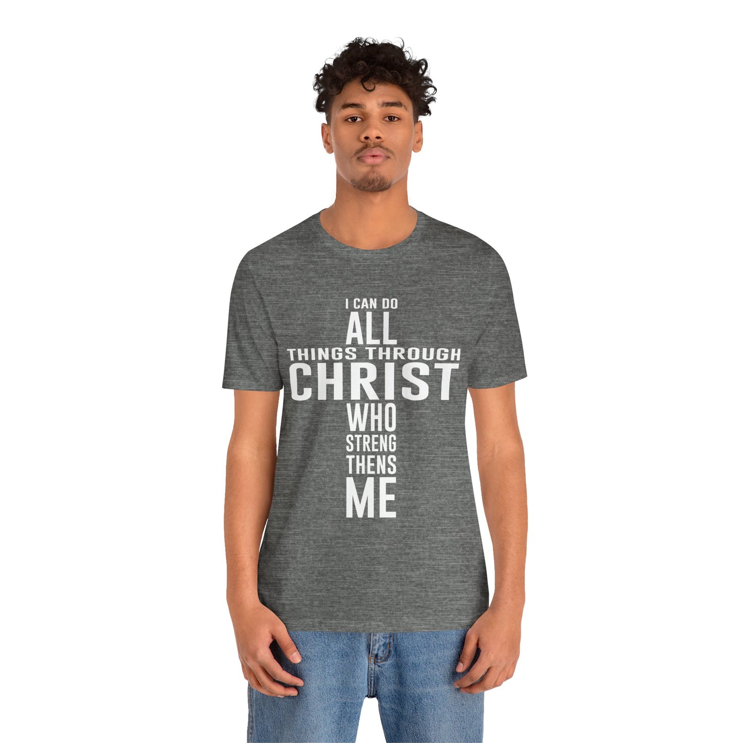 I can do all things through Christ Unisex Jersey Short Sleeve Tee