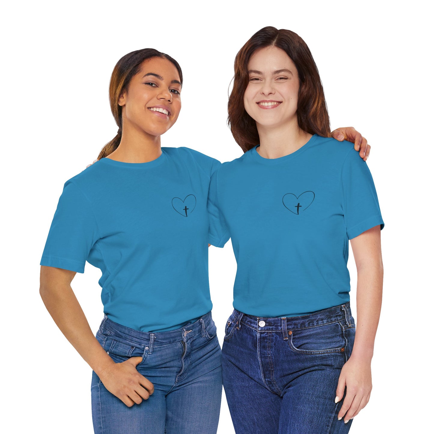 Minimalist Heart Cross Faith T-Shirt