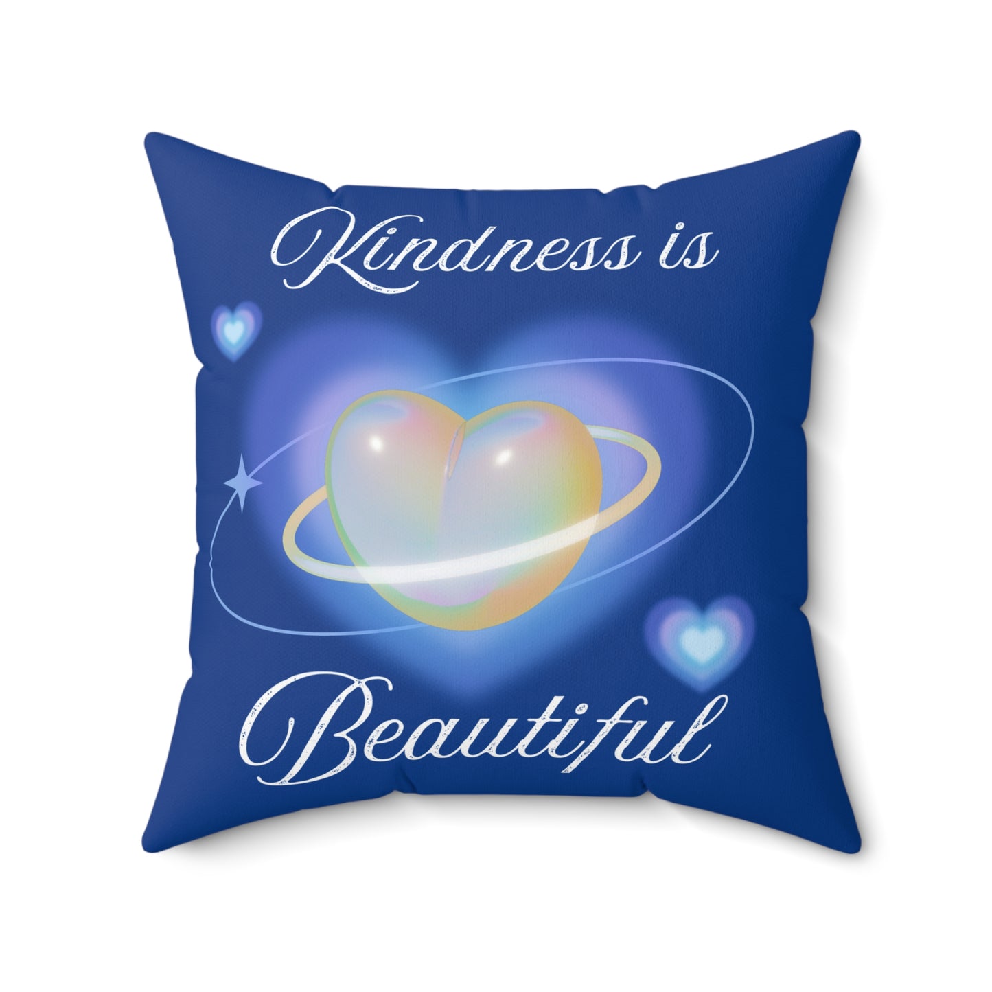 Kindness is Beautiful Throw Pillow - Cozy Home Decor with Heart Design