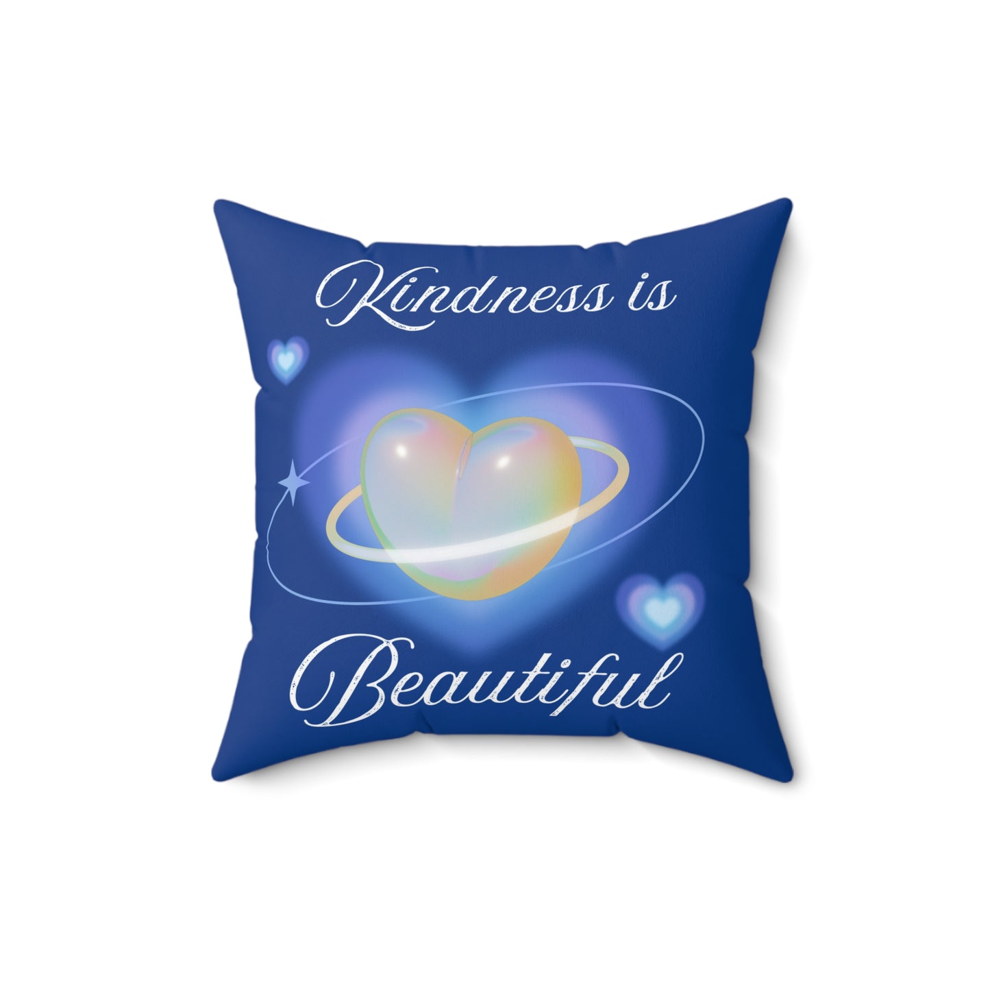 Kindness is Beautiful Throw Pillow - Cozy Home Decor with Heart Design