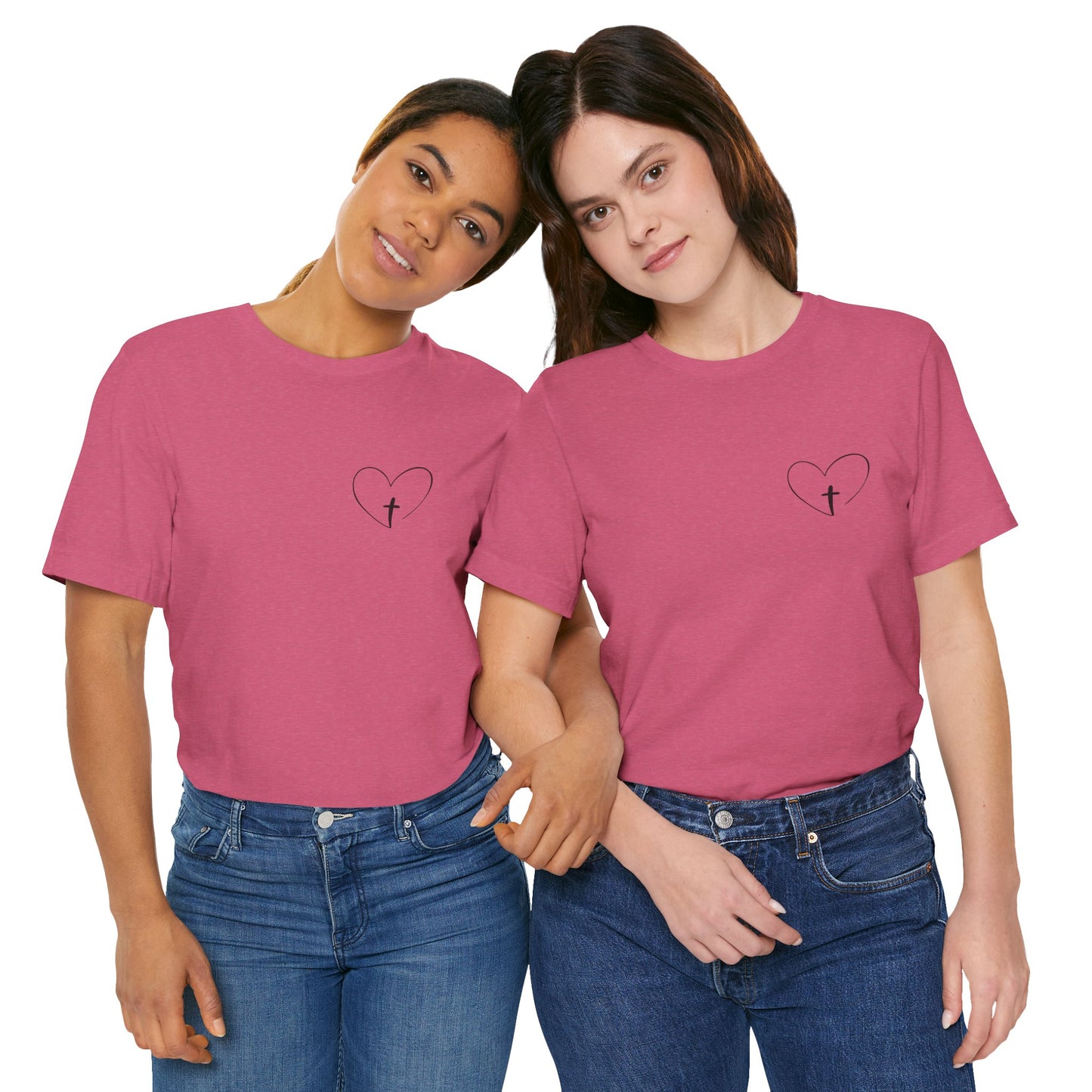 Minimalist Heart Cross Faith T-Shirt