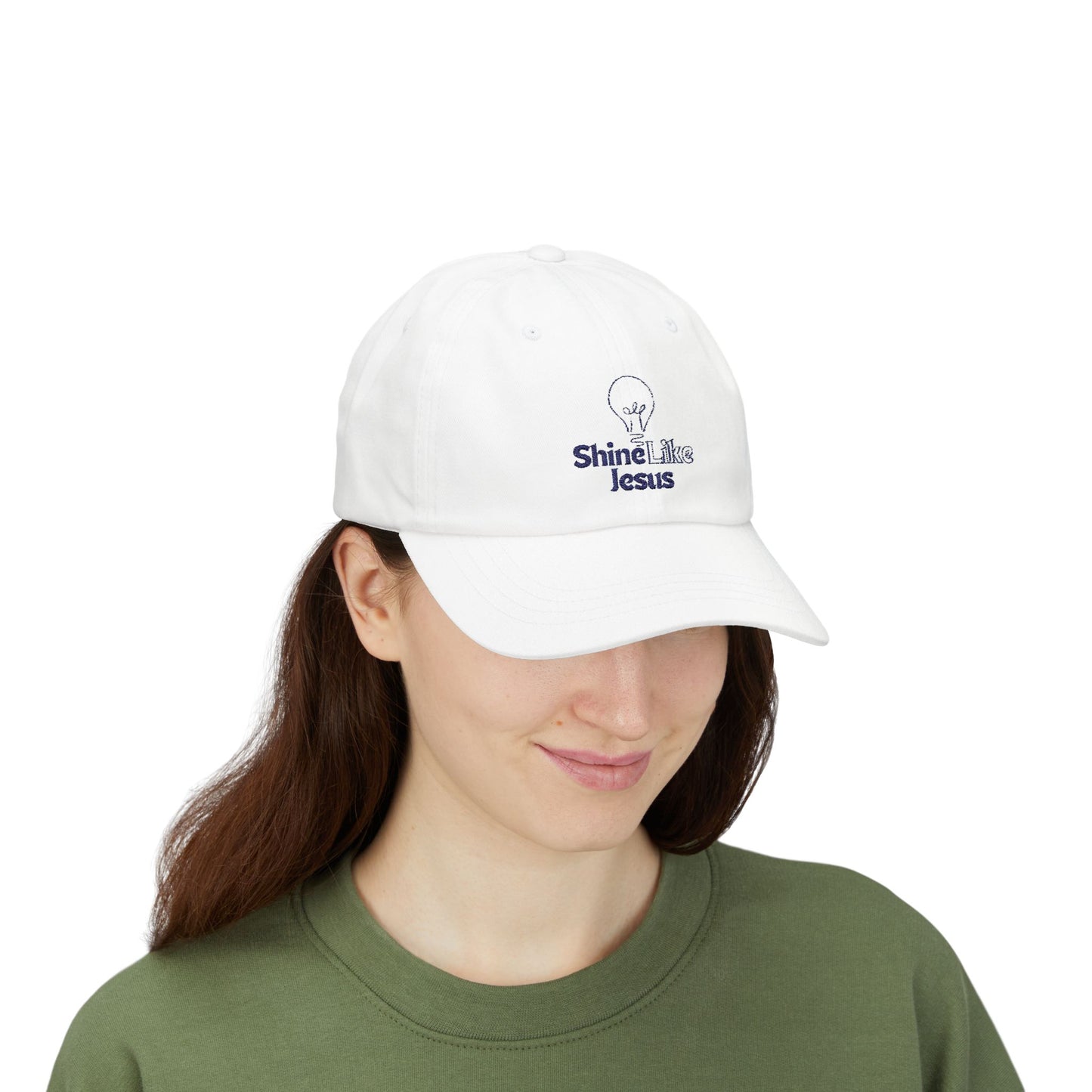Shine Like Jesus Classic Dad Cap - Faith-Inspired White Hat