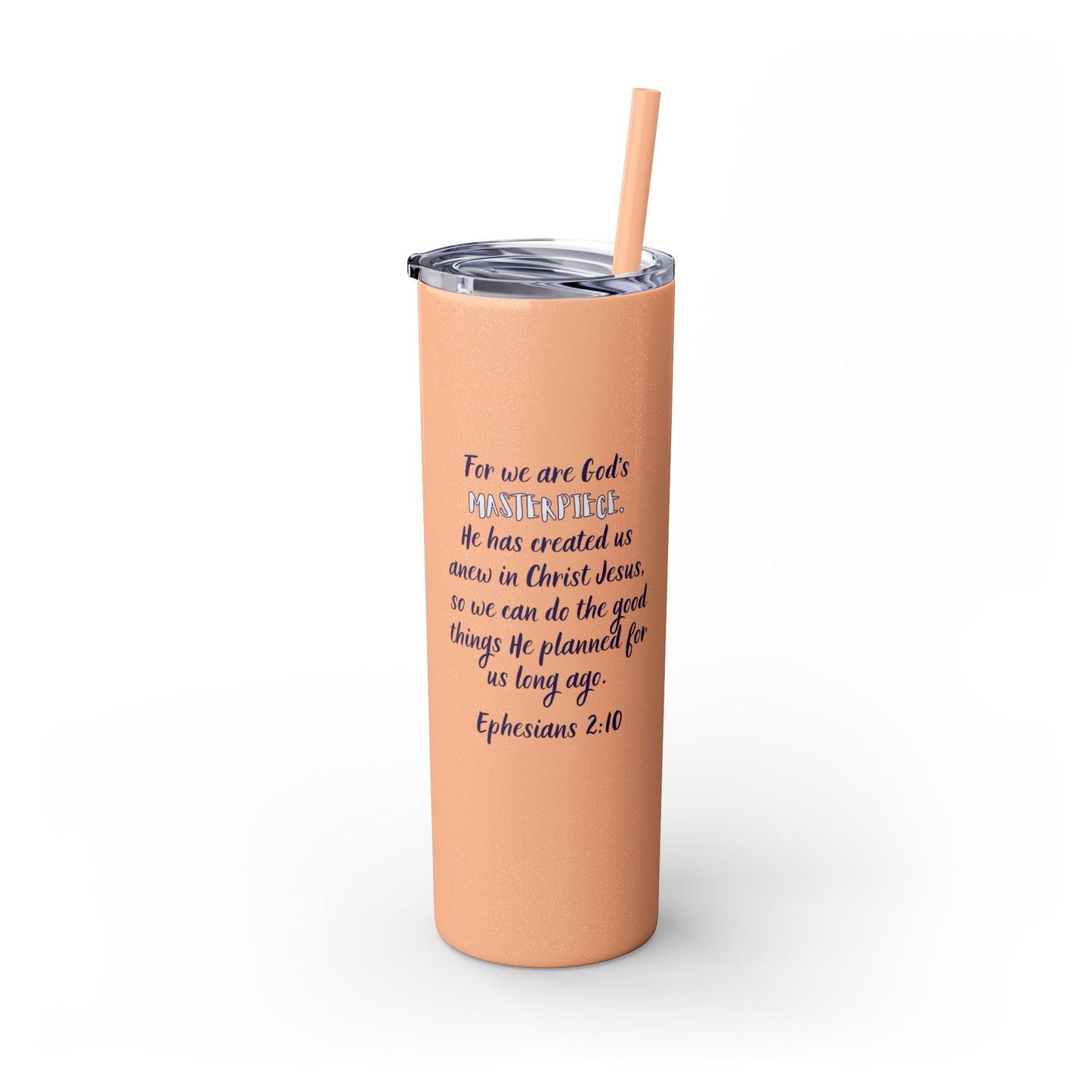 Masterpiece Skinny Tumbler with Straw, 20oz