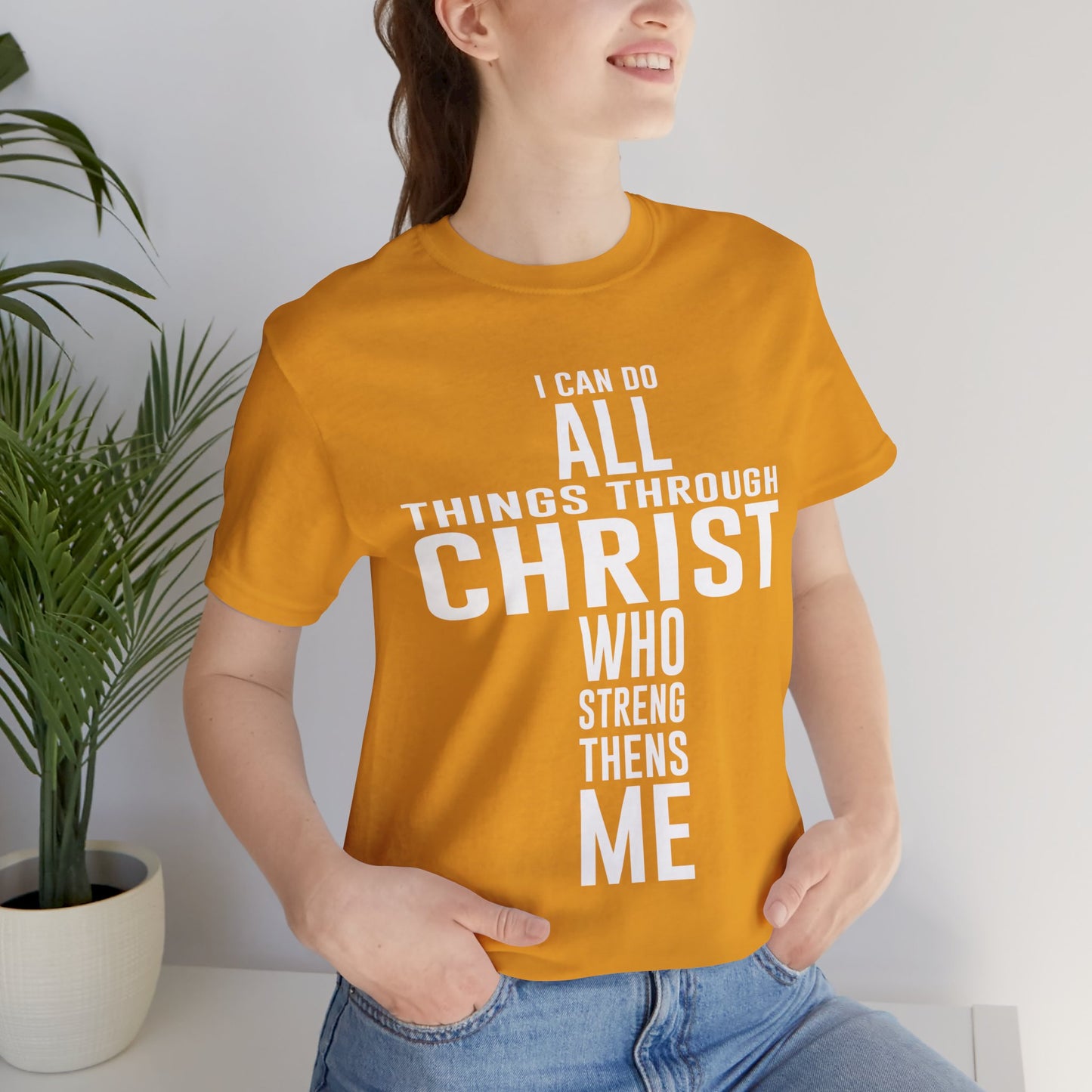 I can do all things through Christ Unisex Jersey Short Sleeve Tee