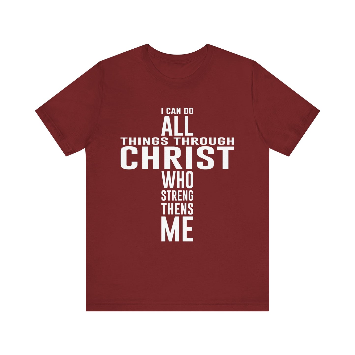 I can do all things through Christ Unisex Jersey Short Sleeve Tee