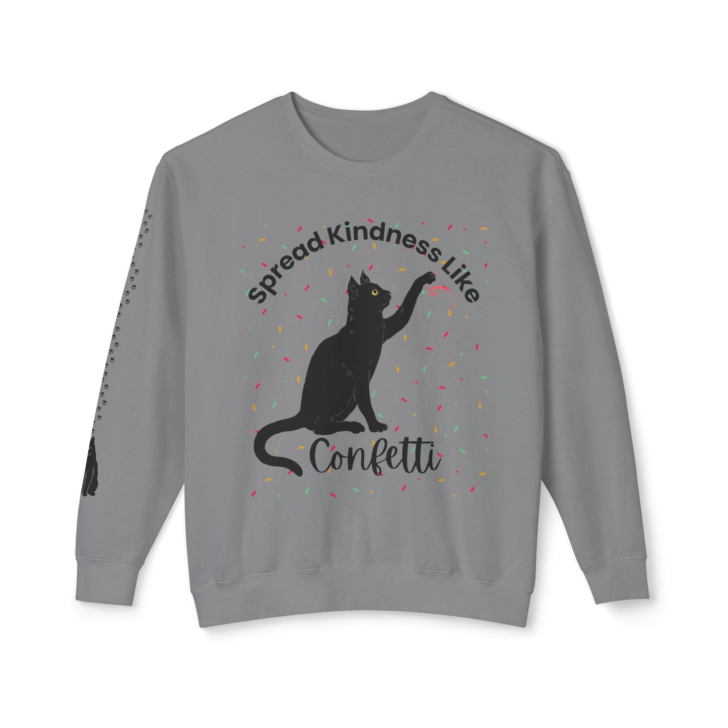 Unisex Lightweight Crewneck Sweatshirt Spread Kindness Like Confetti