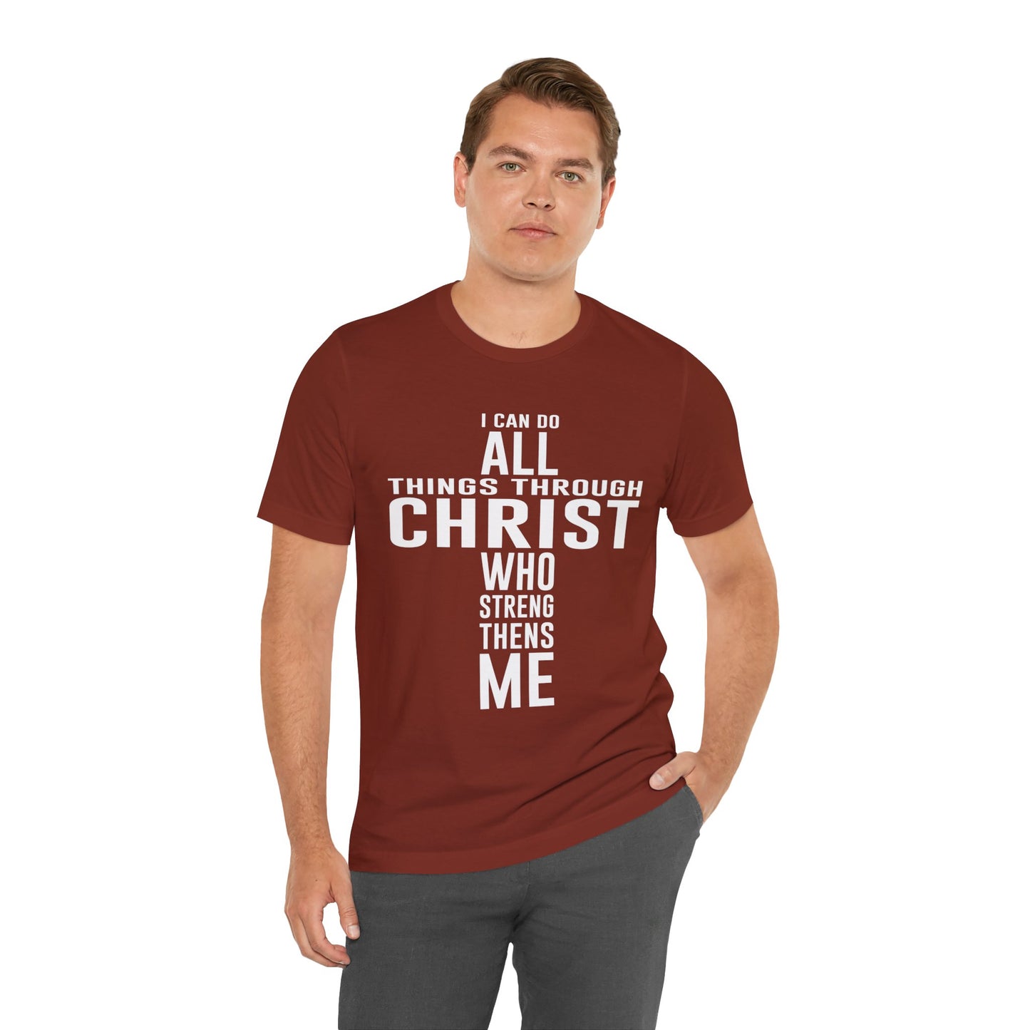 I can do all things through Christ Unisex Jersey Short Sleeve Tee