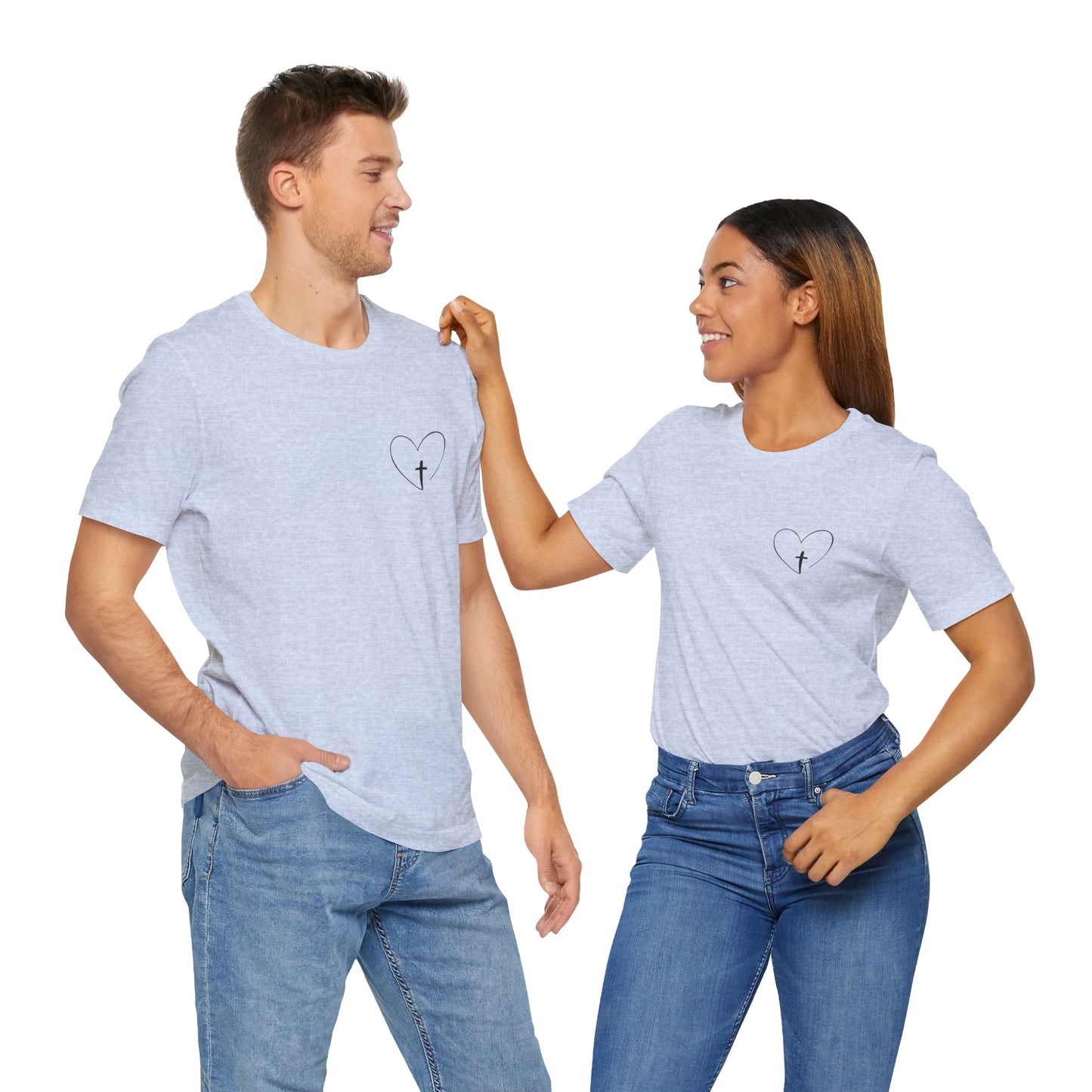 Minimalist Heart Cross Faith T-Shirt