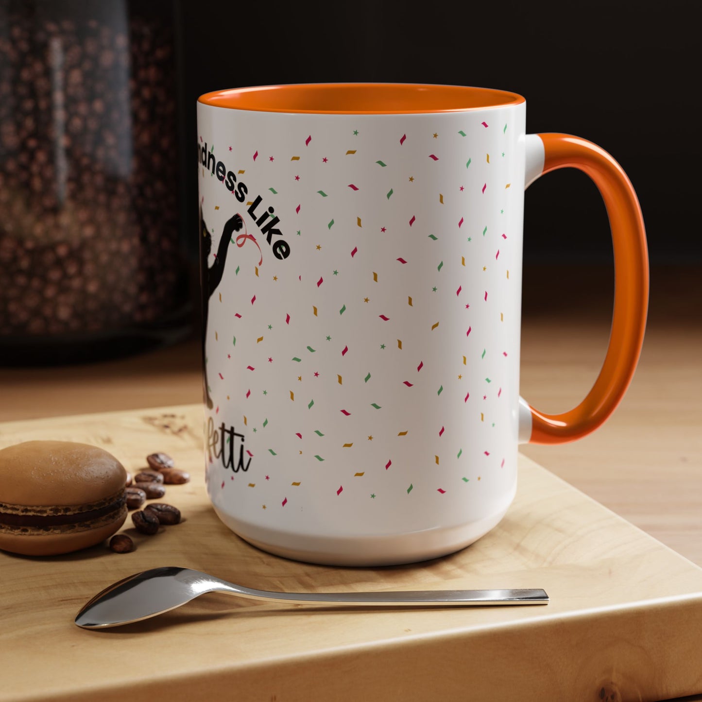 Spread Kindness Black Cat Coffee Mug - 11/15oz Accent Mug for Cat Lovers
