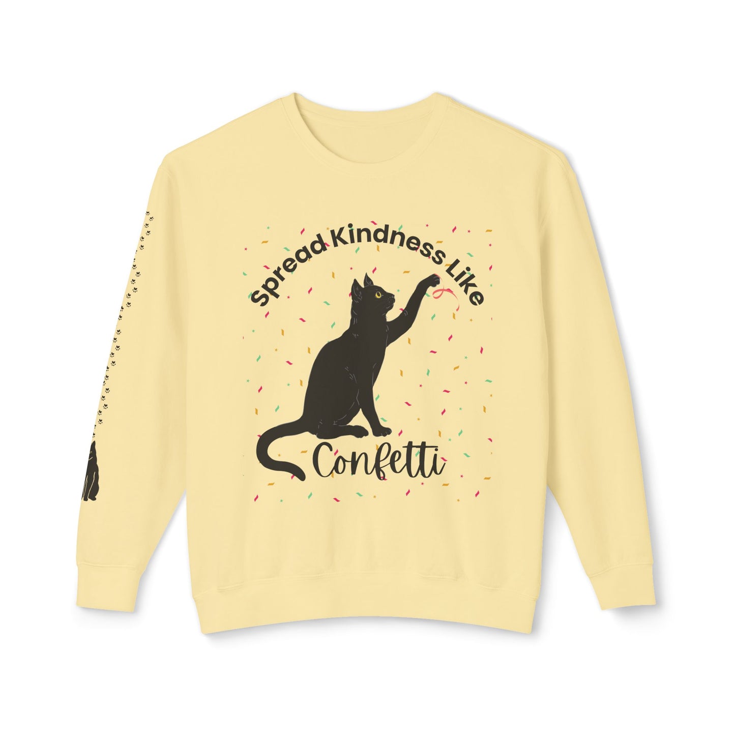 Unisex Lightweight Crewneck Sweatshirt Spread Kindness Like Confetti