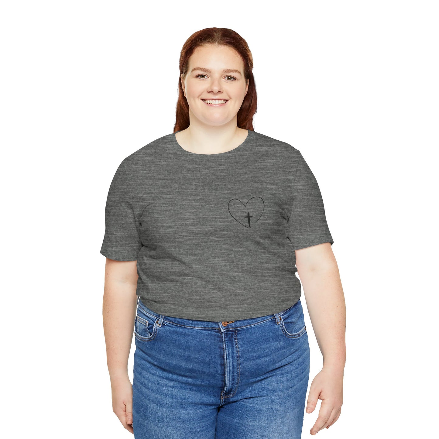 Minimalist Heart Cross Faith T-Shirt
