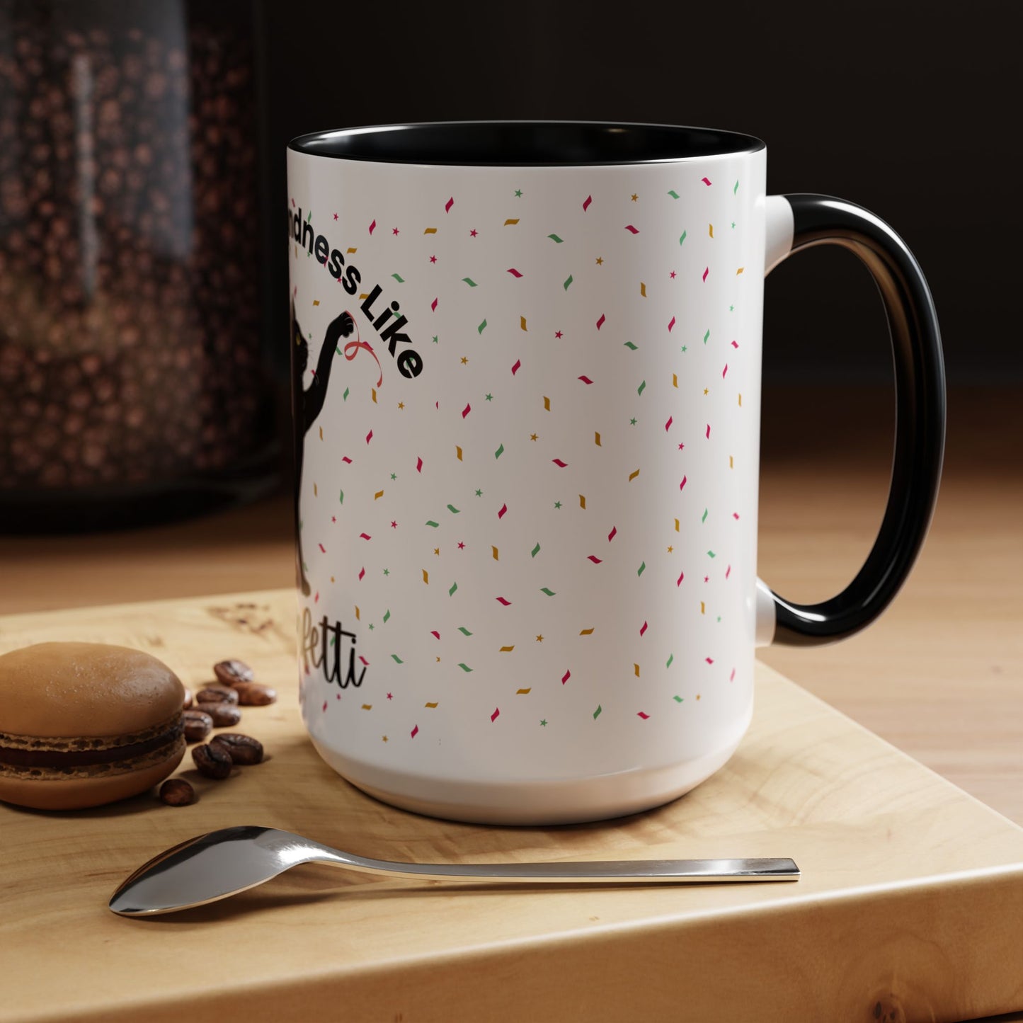 Spread Kindness Black Cat Coffee Mug - 11/15oz Accent Mug for Cat Lovers