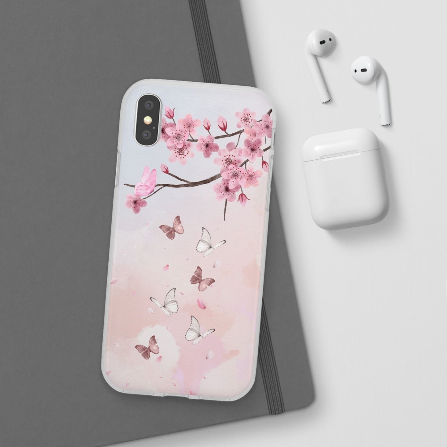 Pink Floral Flexi Case
